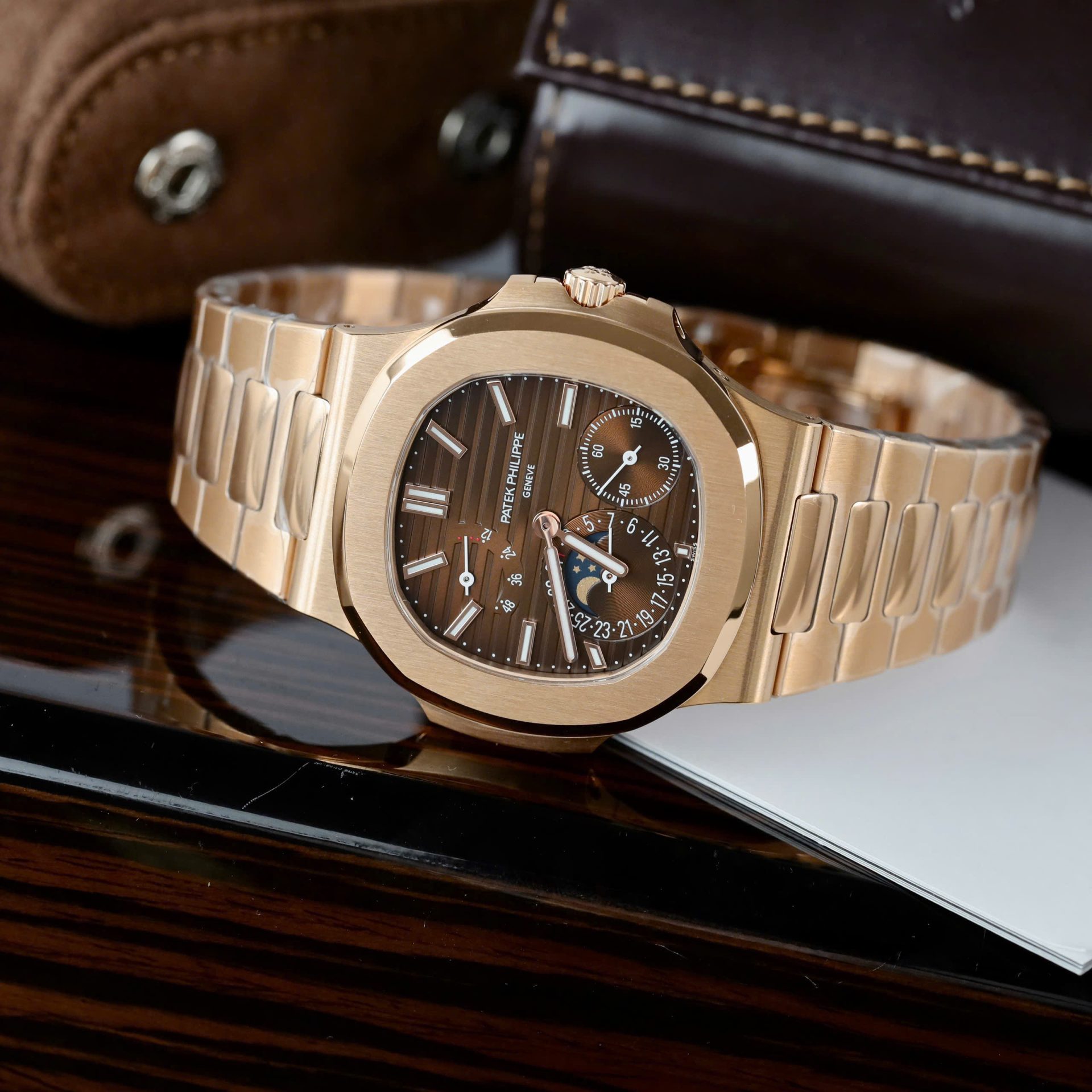 Patek Philippe Nautilus 5712R Replica Watch Dial Brown PPF Factory 40mm - Top club