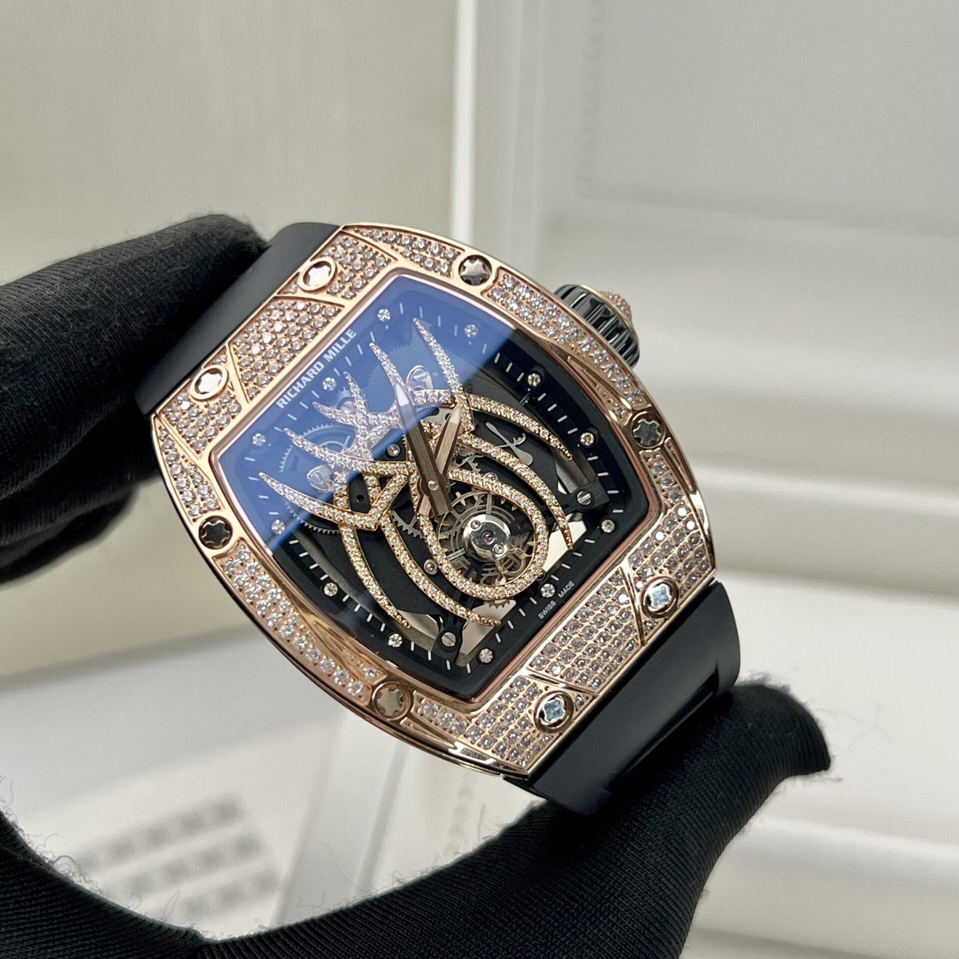 Richard Mille RM 19-01 Rose Gold With Diamonds Replica 11 Watch Spider 42MM - Top club