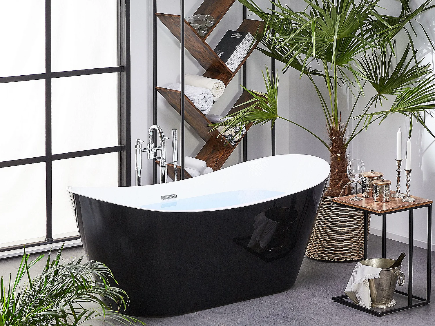 Baignoire îlot ANTIGUA 160 x 76 cm Noir