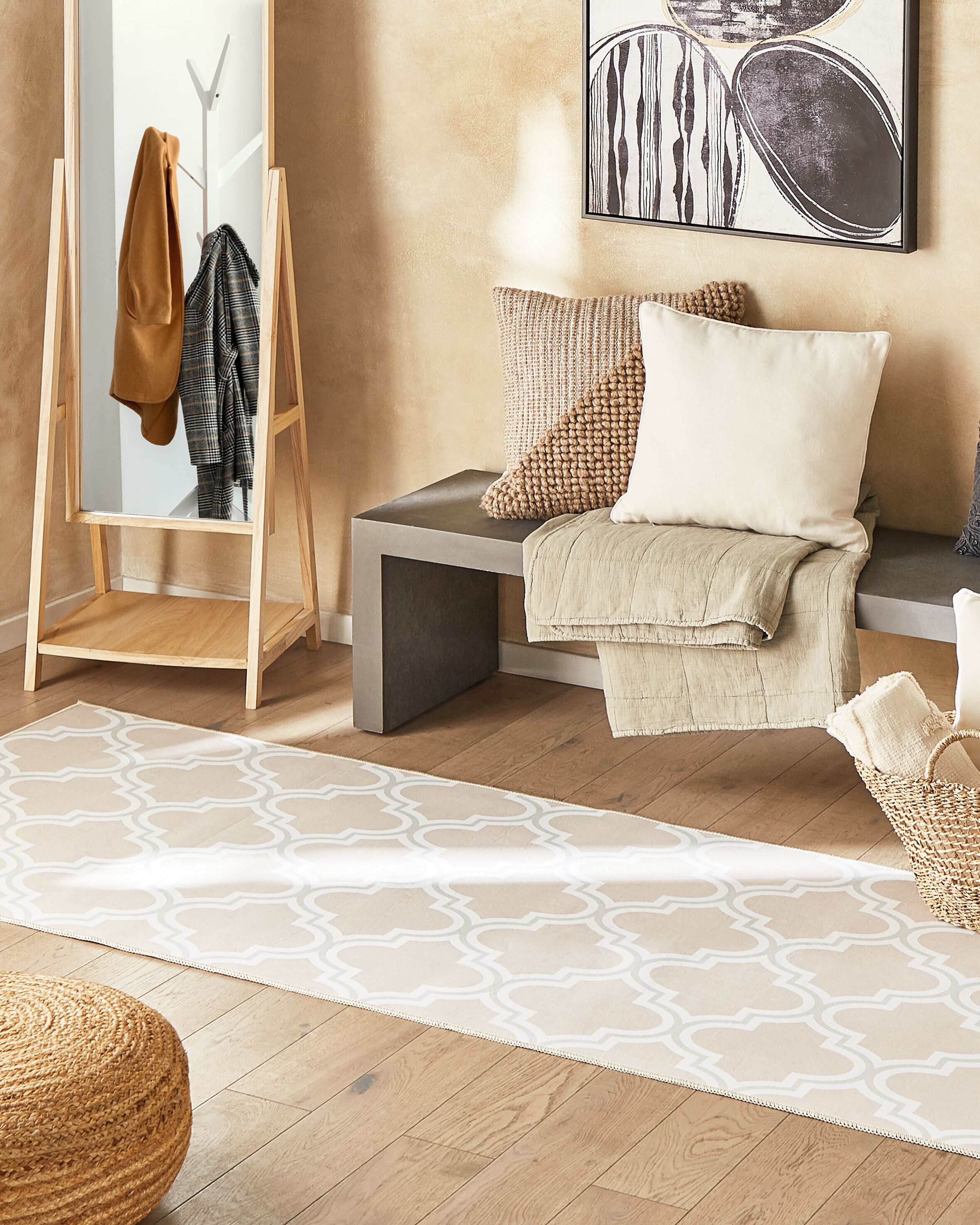 Rug KADAYAL Beige 80 x 300 cm