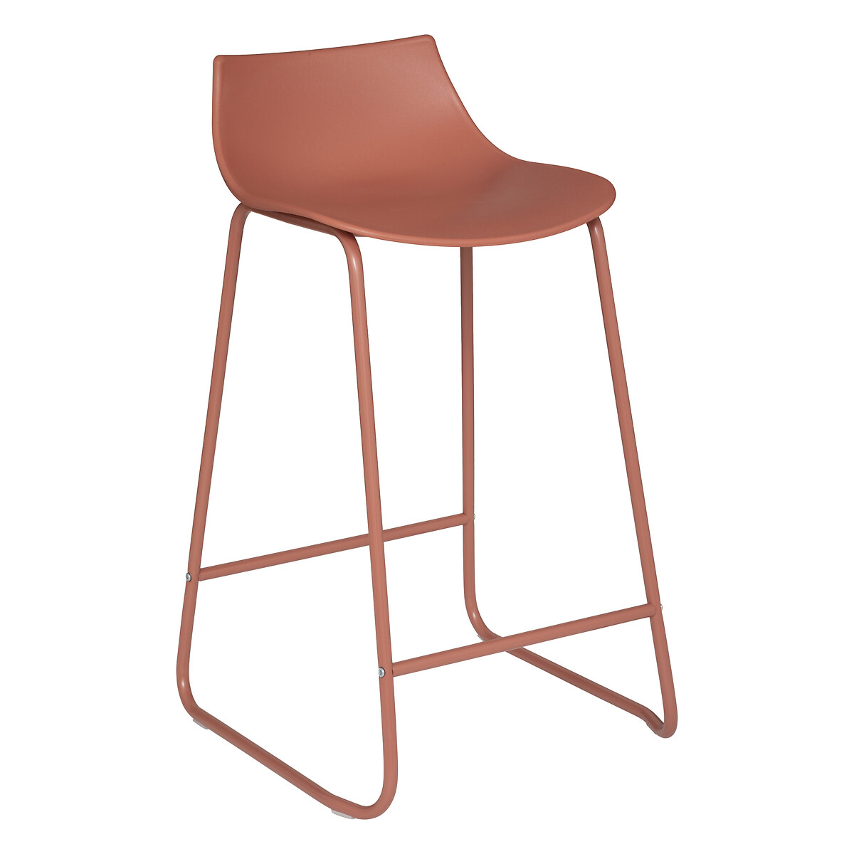 Bar stool "Otac" Leather effect, Terracotta pink
