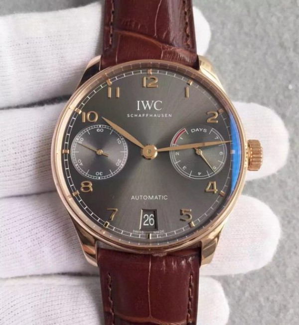 Replica IWC ZF Portuguese RG IW500702 Leather Strap A52010 - Top club