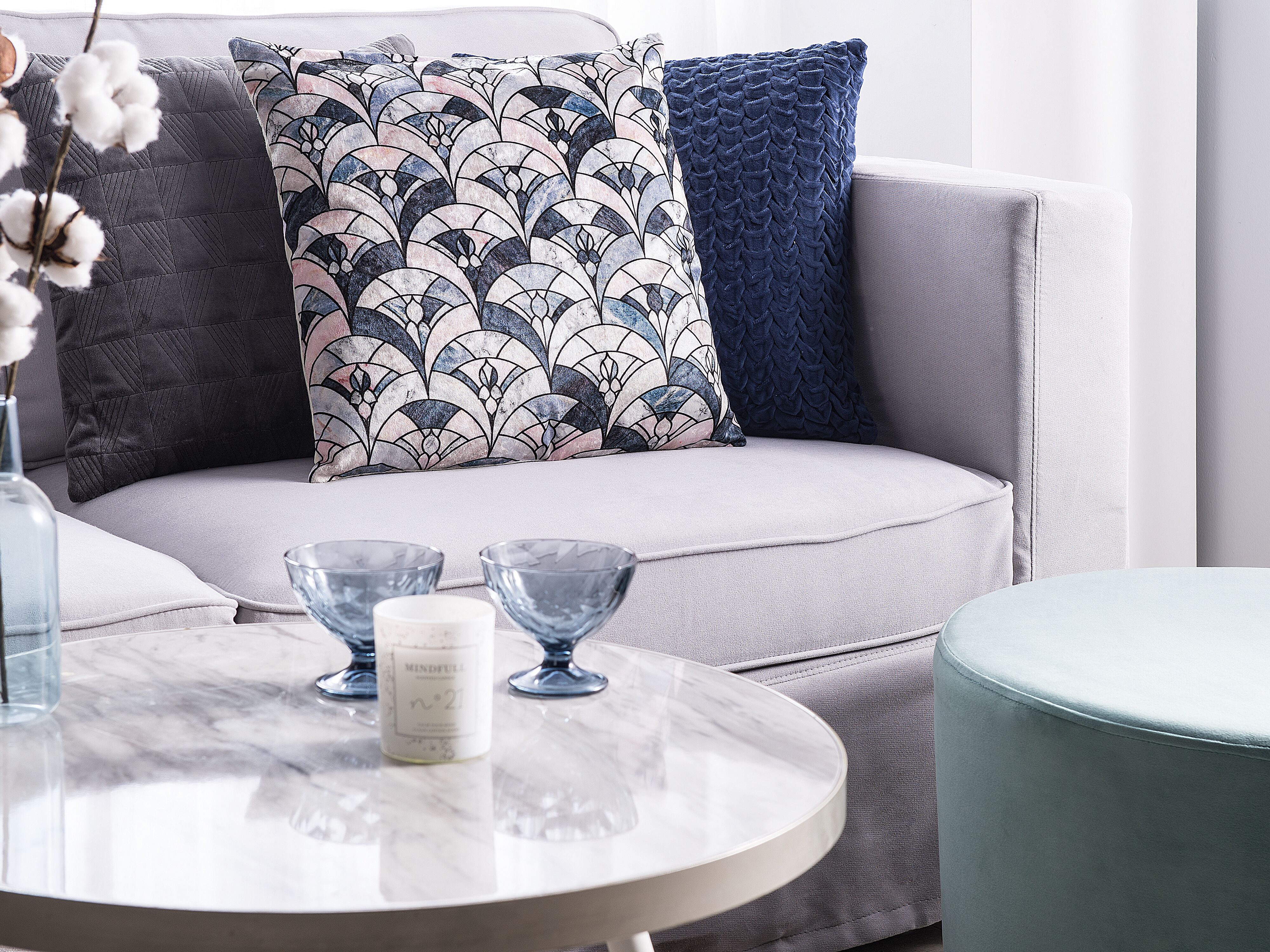 Set of 2 Decorative Cushions KOODAL 45 x 45 cm Multicolour Geometric Pattern