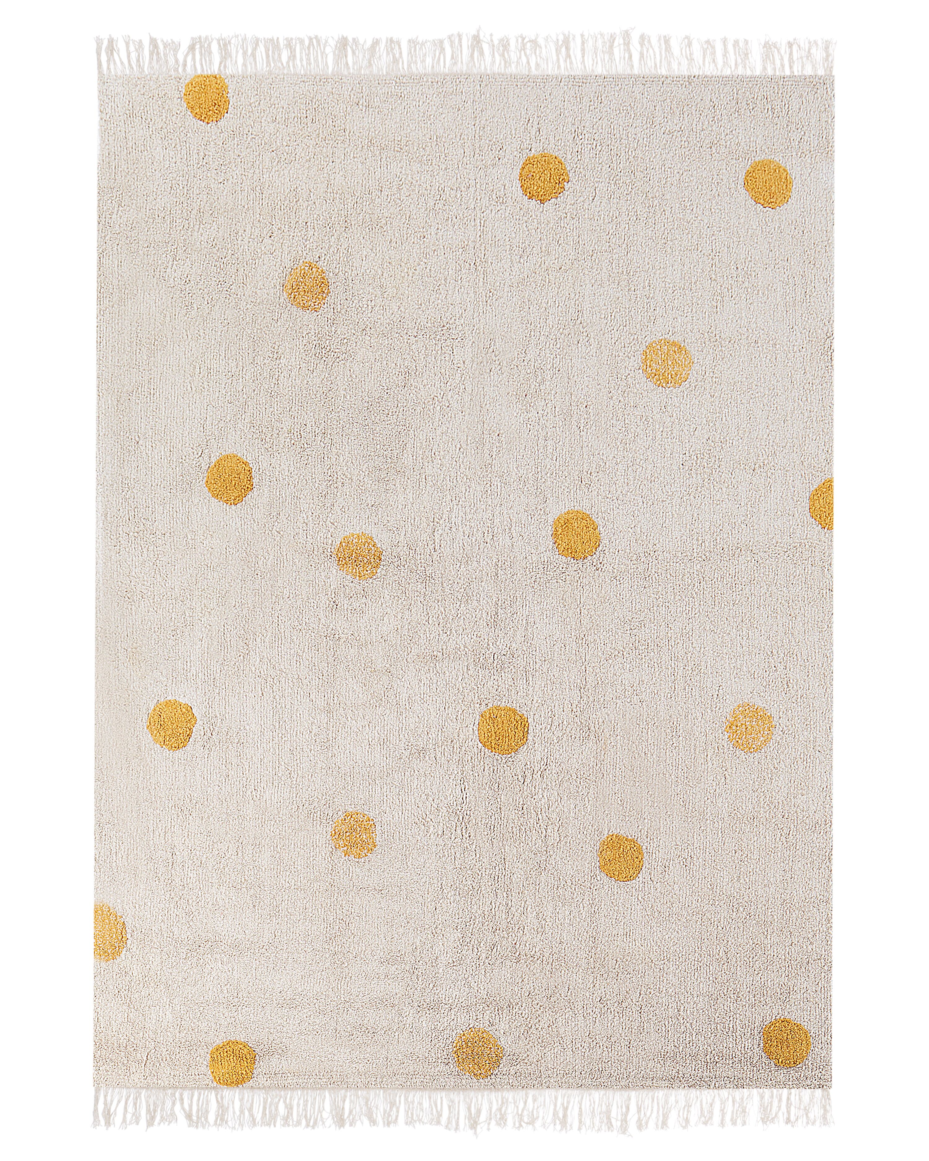 Kids Rug DARDERE Yellow 140 x 200 cm Cotton