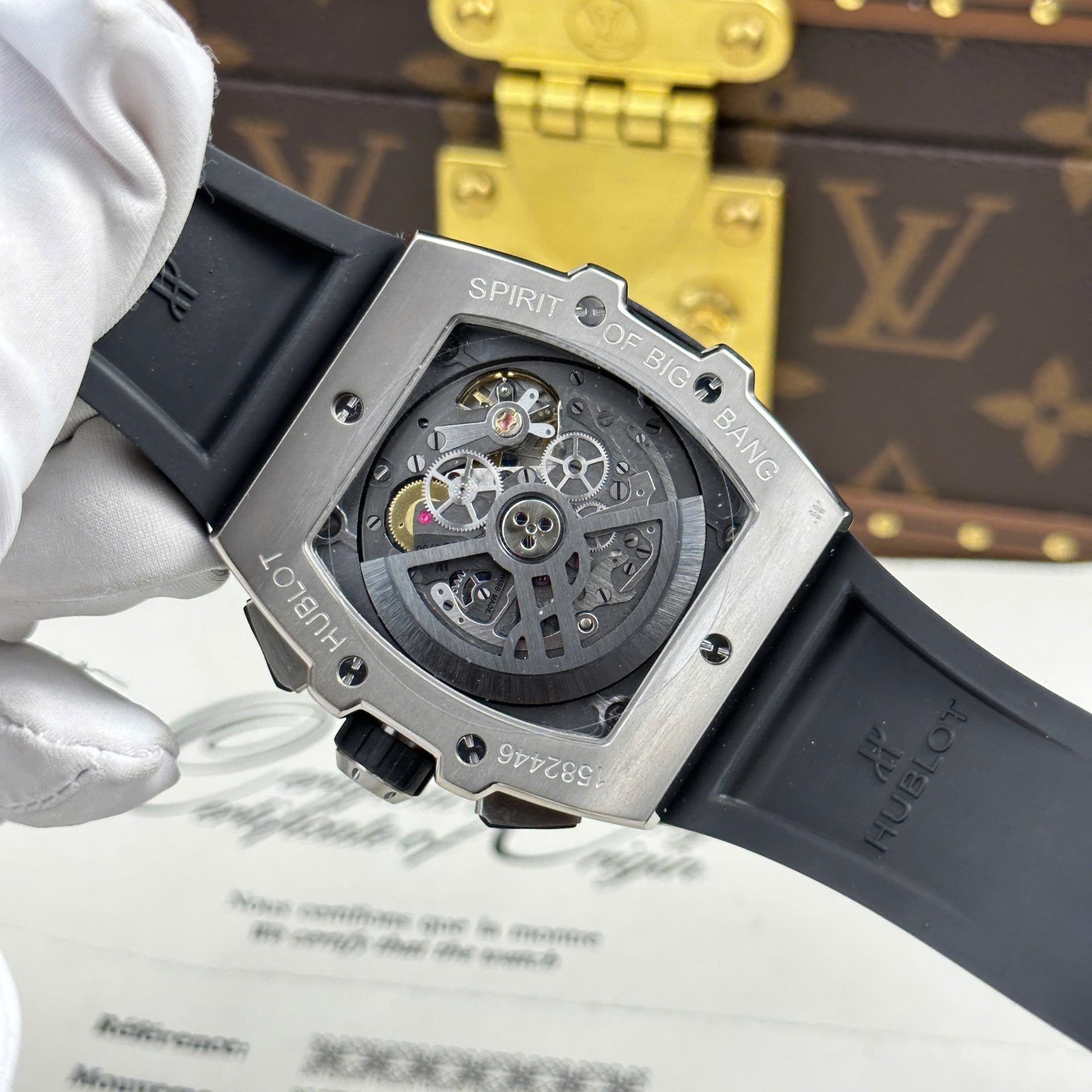 Hublot Spirit Of Big Bang Titanium Replica Watch Bezel Blue BBF Factory 42mm - Top club