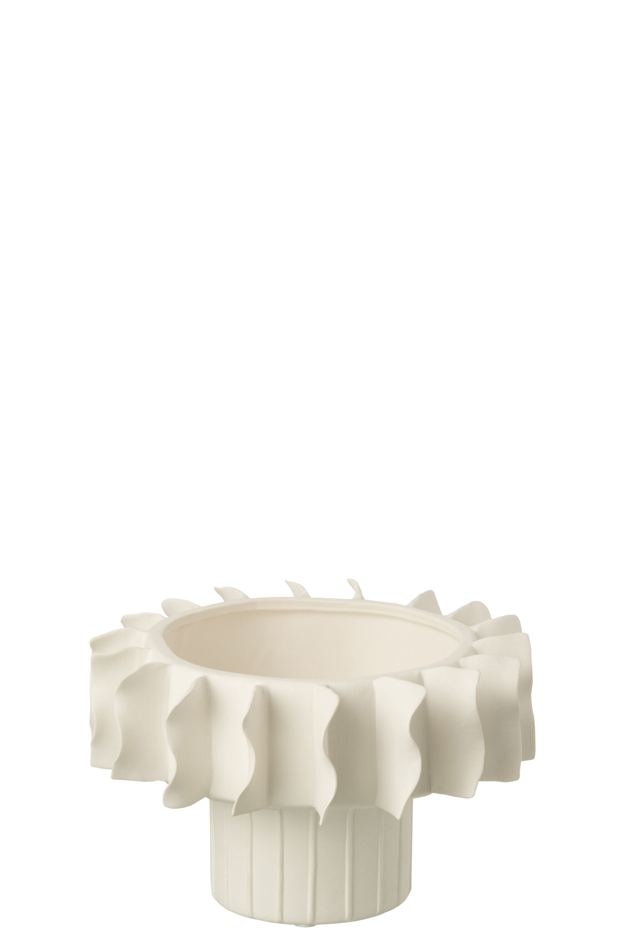 J-Line vaas Helix - keramiek - wit - small