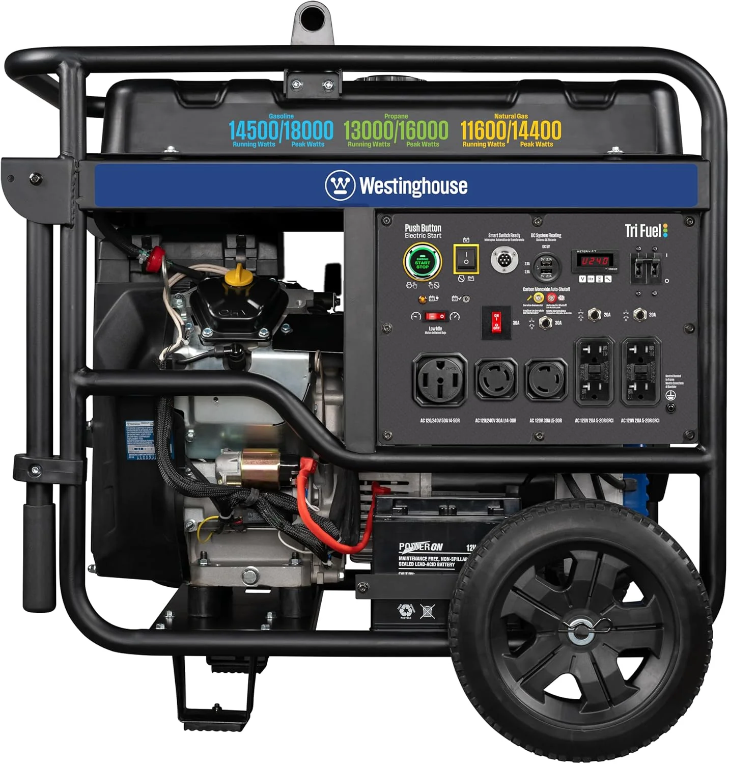 Westinghouse Tri-Fuel Portable Generator 18 000 Peak Watt - WGen14500TFc - Image 10 Westinghouse Tri-Fuel Portable Generator 18 000 Peak Watt - WGen14500TFc - Image 10