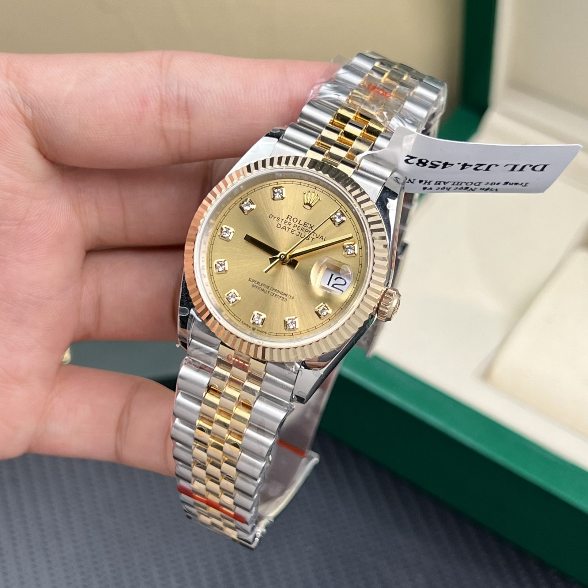 Rolex Replica 1:1 Watch DateJust Gold Wrapped Jubilee Strap GM Factory 36mm - Elite Watch Atelier