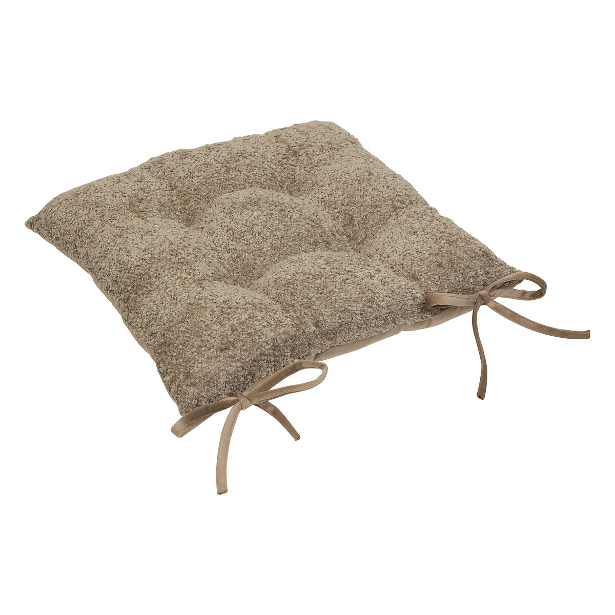 Chair pad "Soana" Beige linen, 38x38 cm