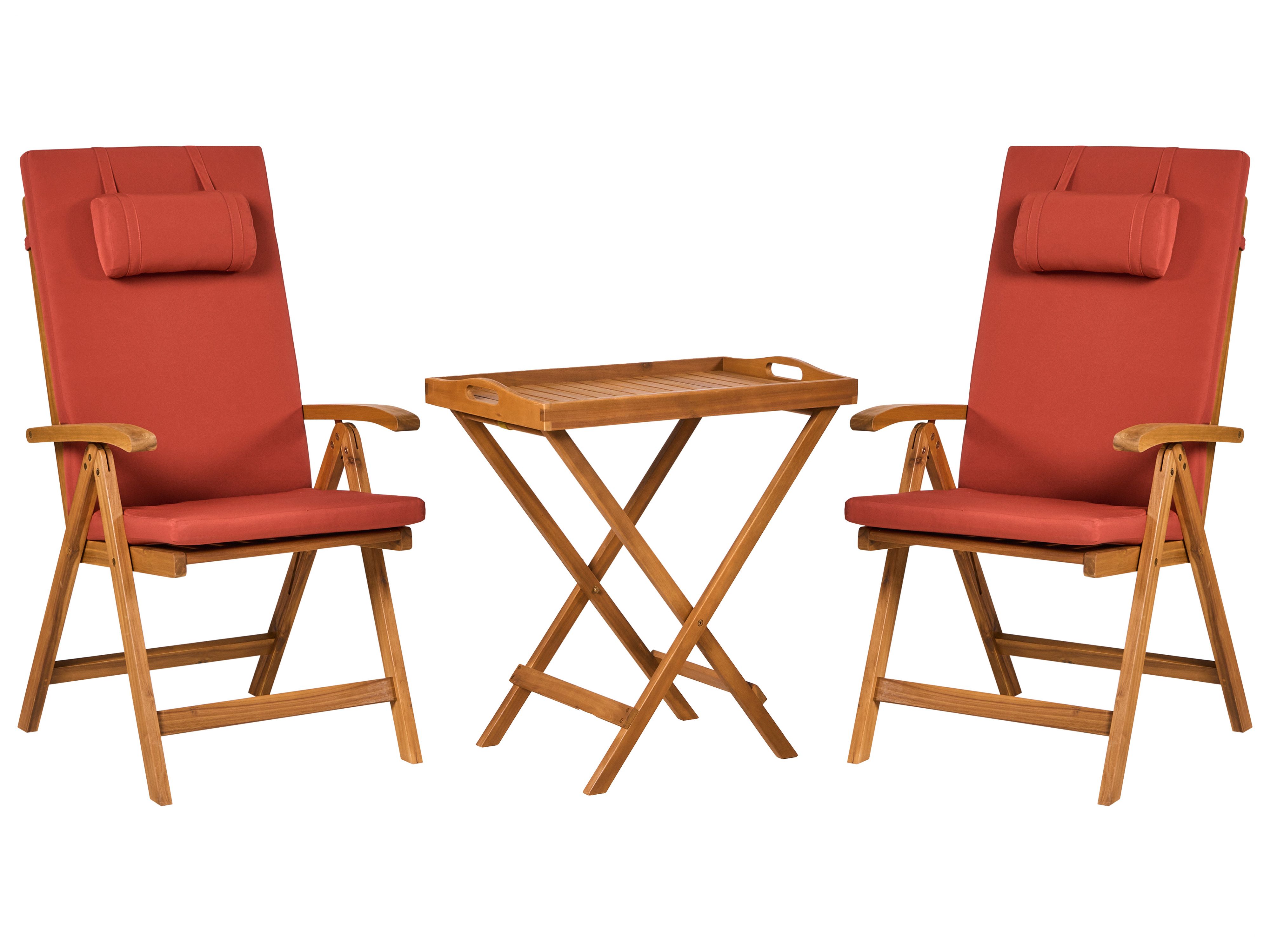 Bistro Set JAVA PREMIUIM Acacia Wood Red