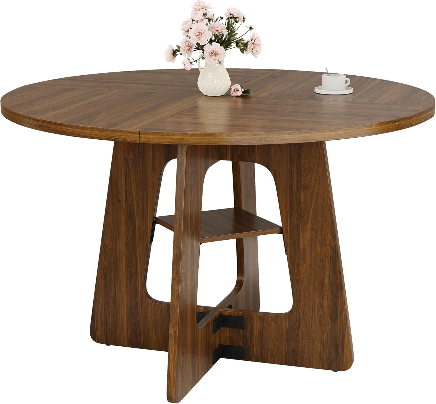 GRUSIGN Round Dining Table for 4-6, 47