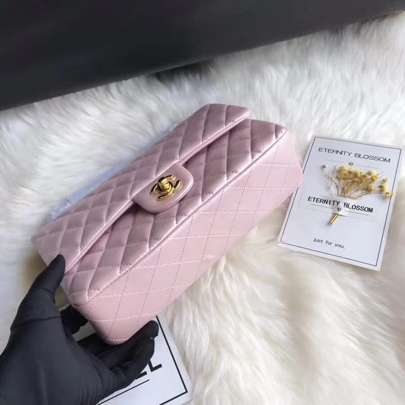 Replica Chanel 1112 Pink Gold Medium Size 2.55 Lambskin Leather Flap Bag1:1High-quality replica