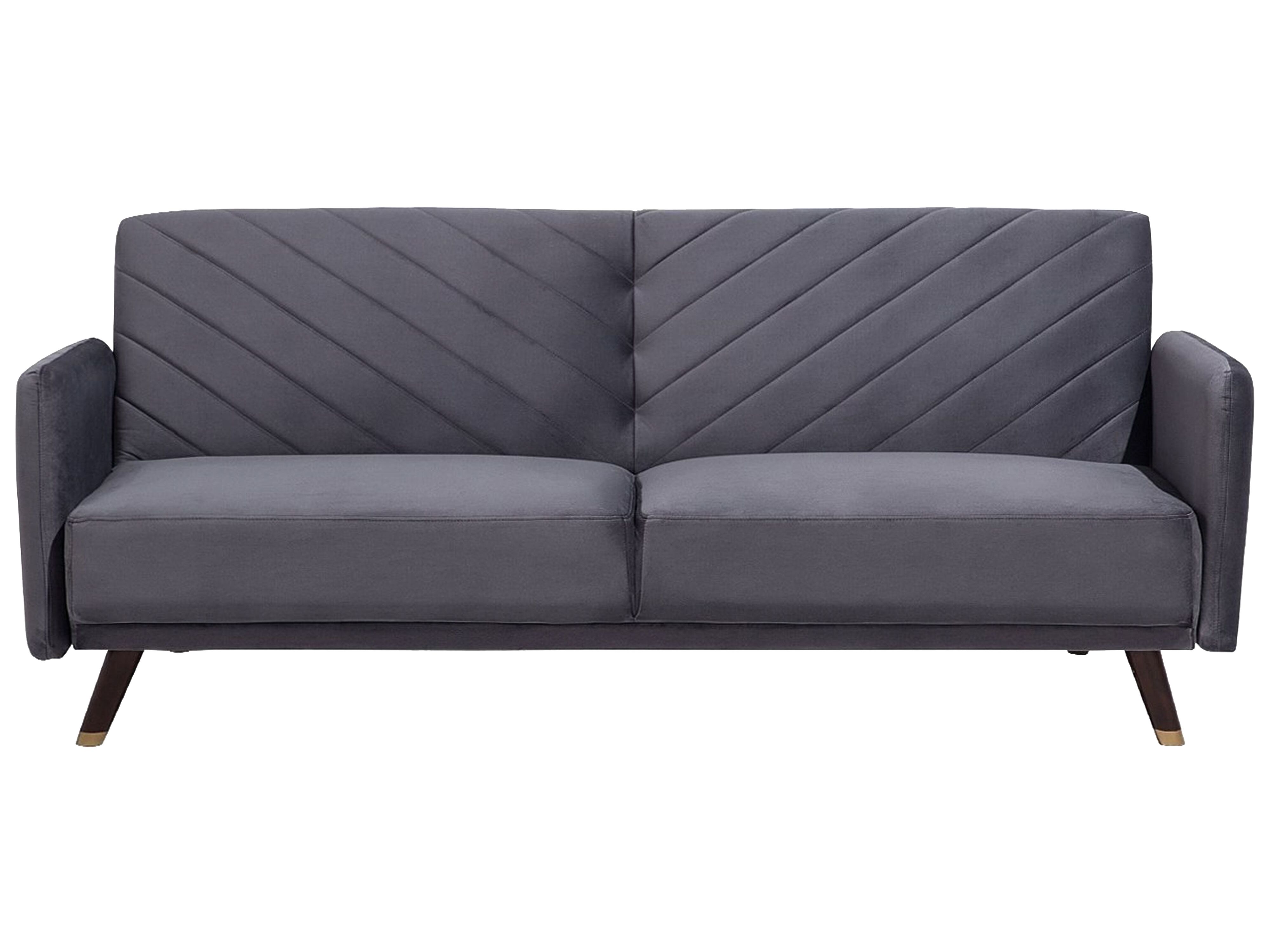 Sofa Bed 3 Seater SENJA Velvet Grey