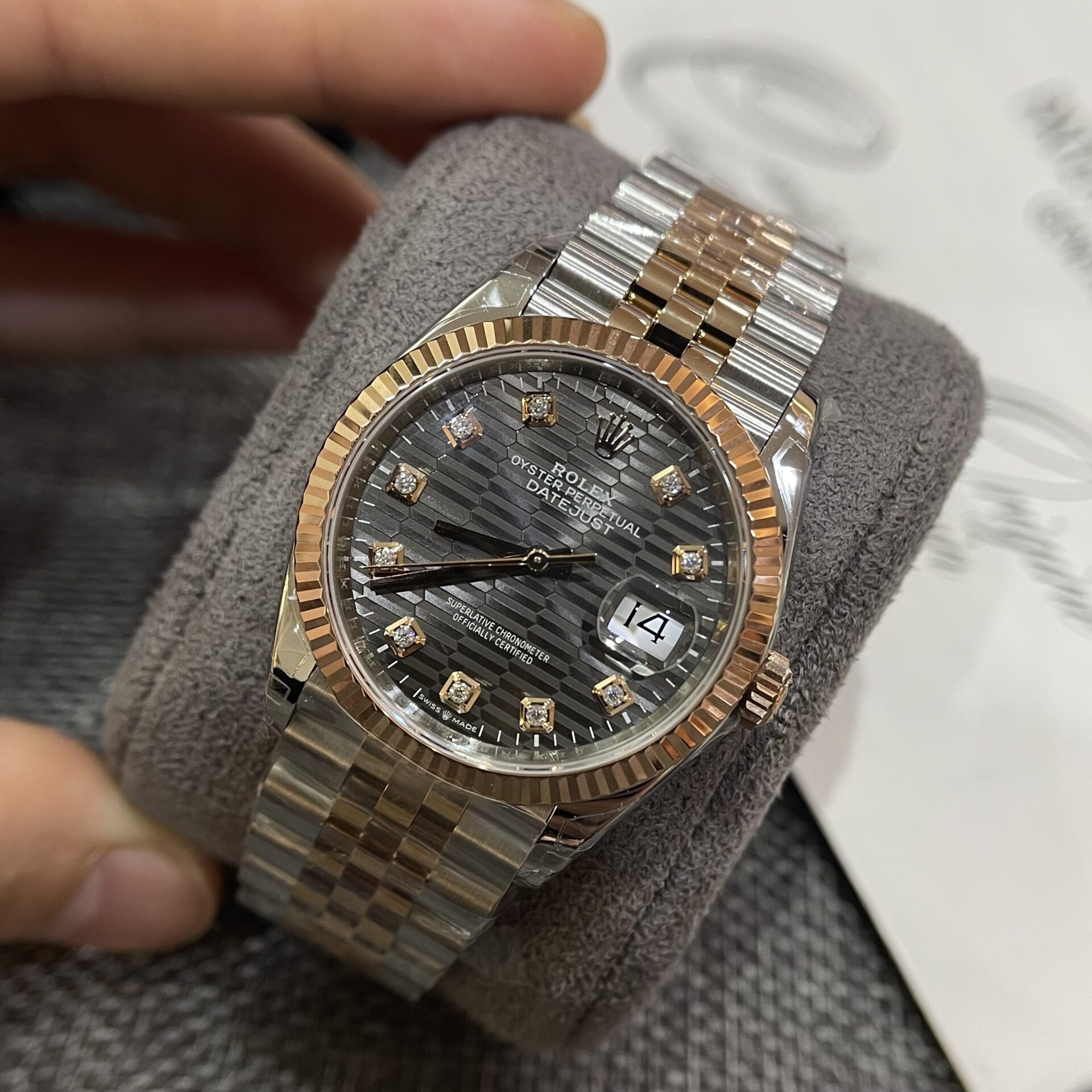 Rolex DateJust 126231 Demi Replica Watch Dark Grey Demi VS Factory 36mm - Top club