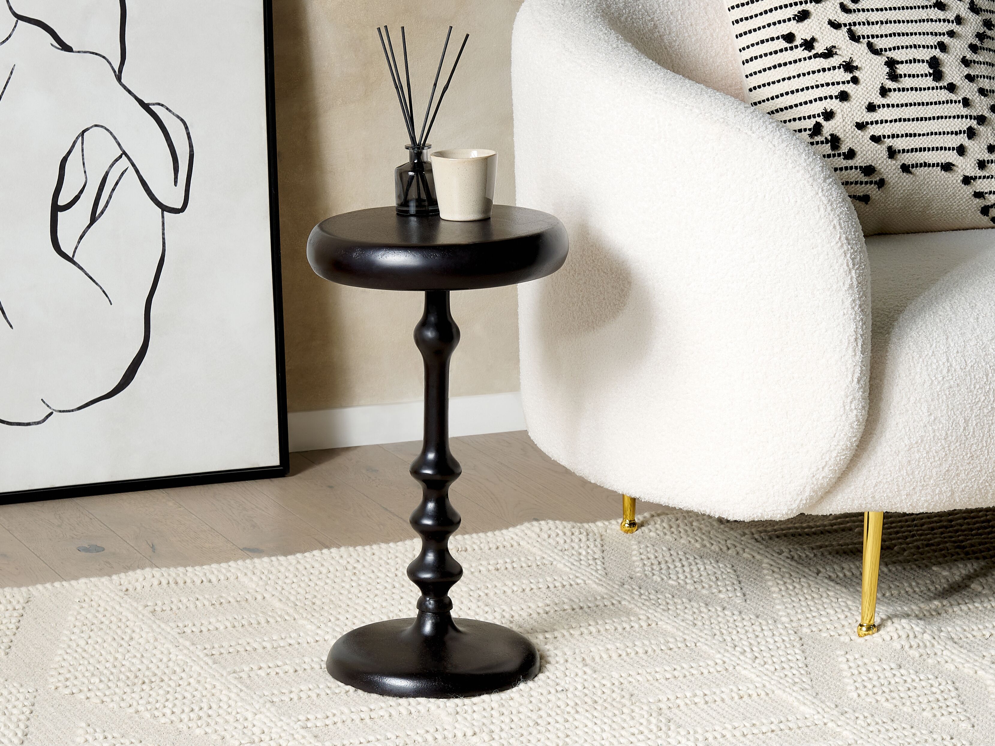 Side Table ATAPO Metal Black