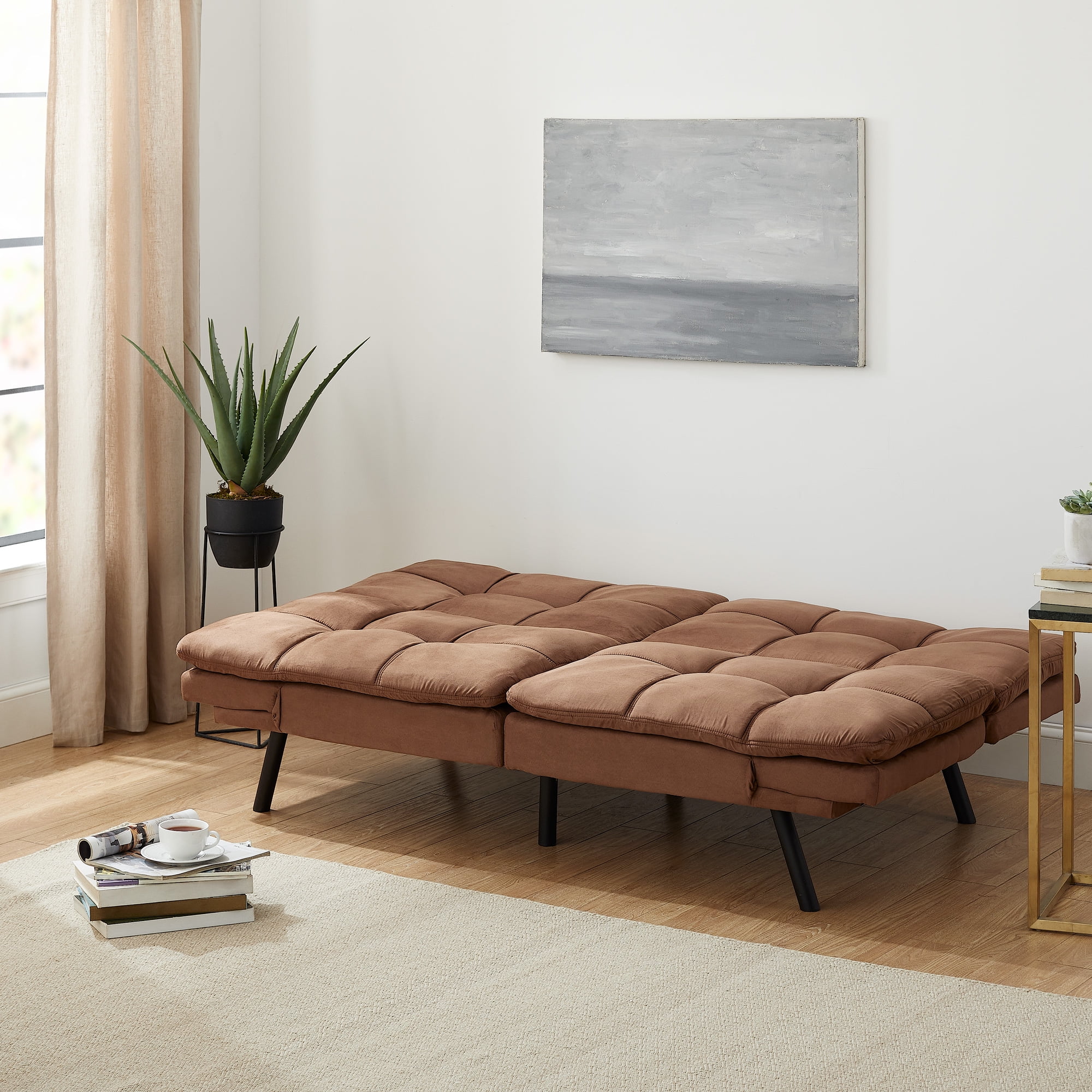 Mainstays Memory Foam Futon with 72",Black - Image 38