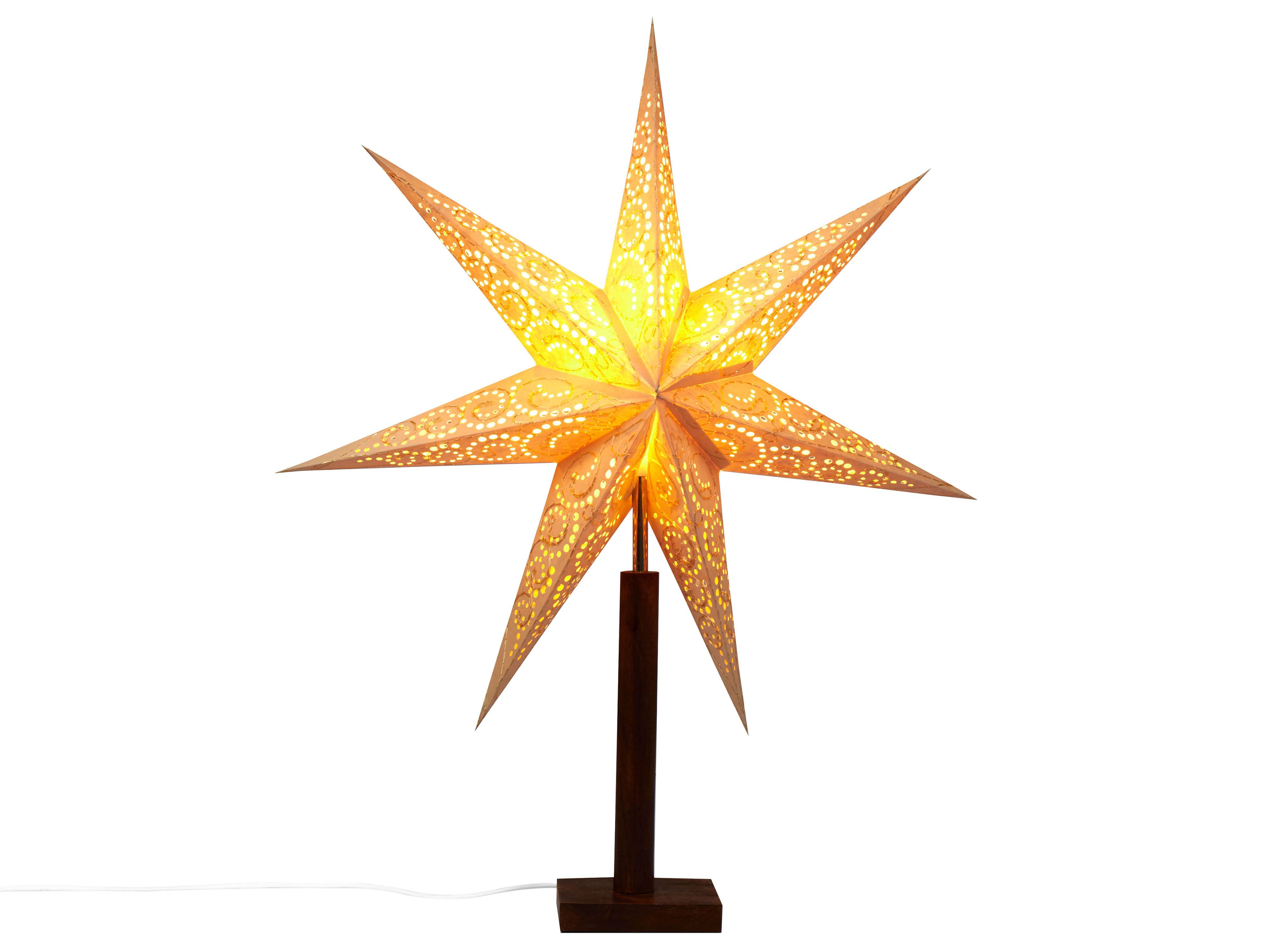 Christmas Decoration Table Lamp MANA Star 70 cm Beige