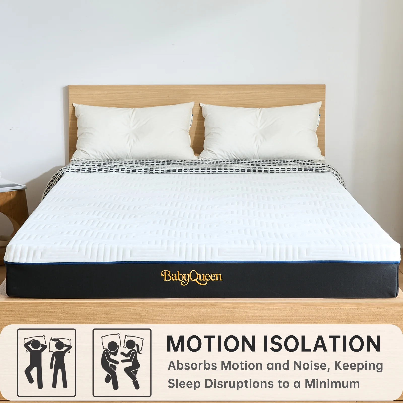 BabyQueen Twin Size Mattress 6" Medium Firm Gel Memory Foam Twin Mattress for Pressure Relief, Bed in a Box, Breathable Cooling Layers, Certified Safe Materials - Image 9