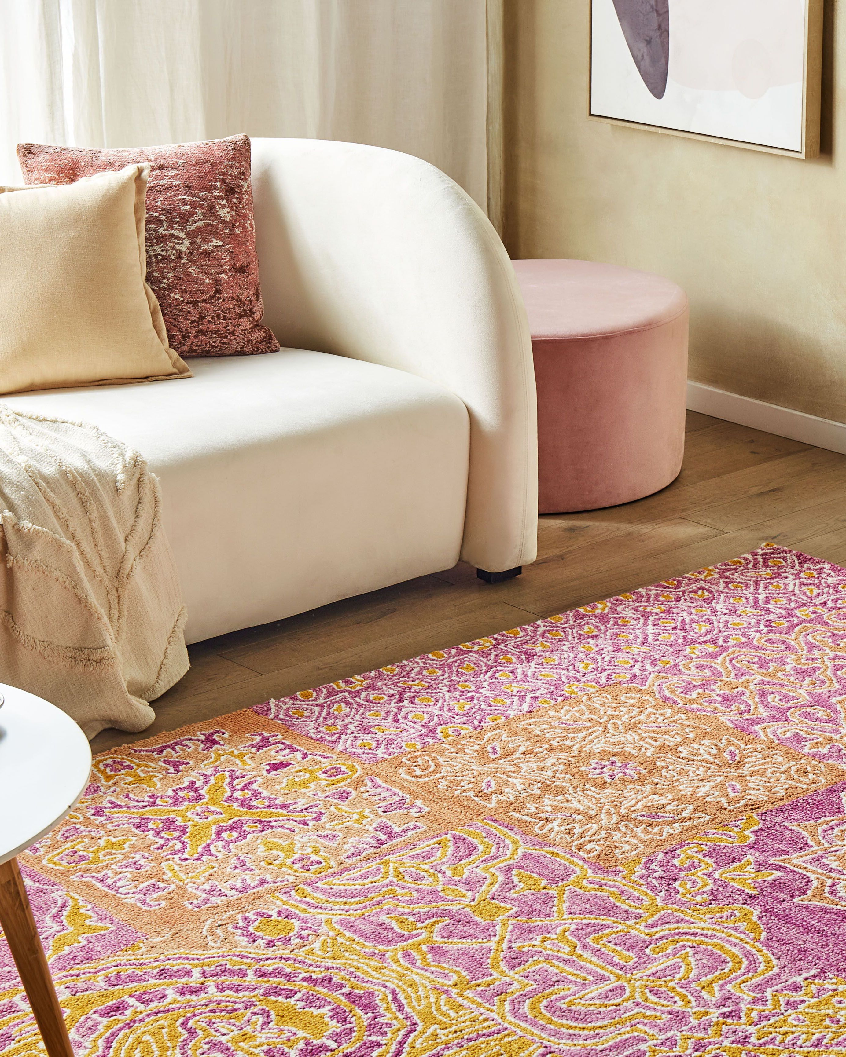 Rug AVANOS Pink 200 x 200 cm Wool