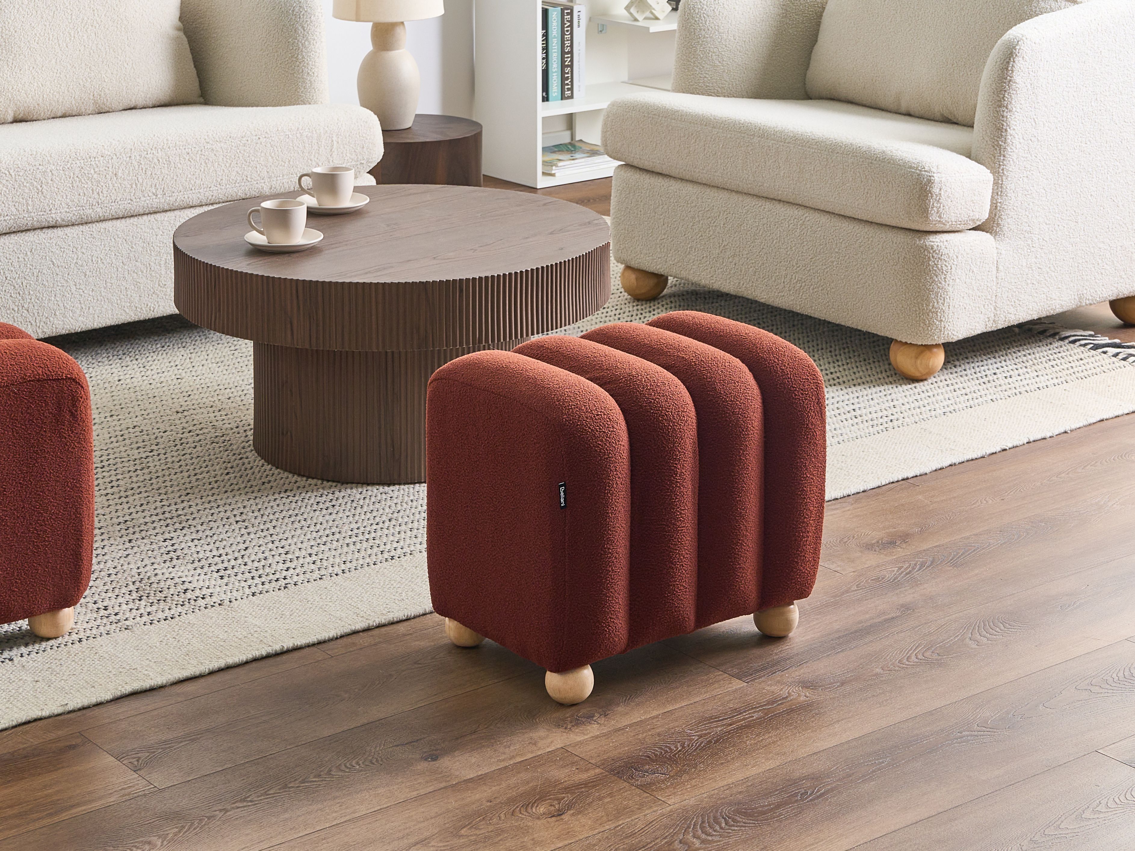 Pouffe IDYLLWILD Boucle Golden Brown