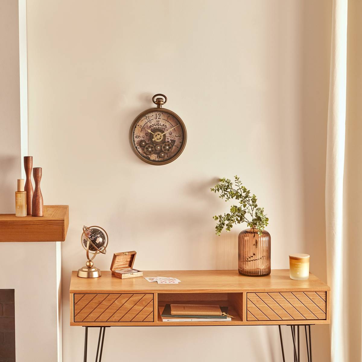 Clock "Awa" Brown, D.27 cm