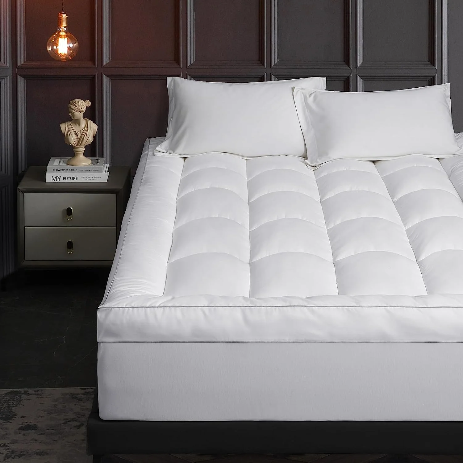 Down Alternative Mattress Topper Twin- Pillow Top Mattress Topper Mattress Pad 8-24