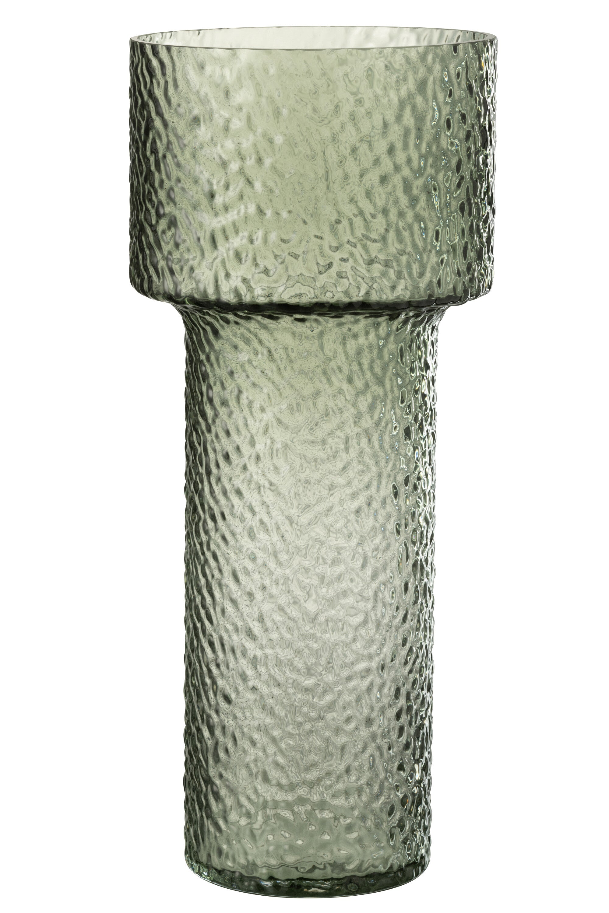 J-Line vaas Bbetty - glas - groen - large - 45 cm hoog