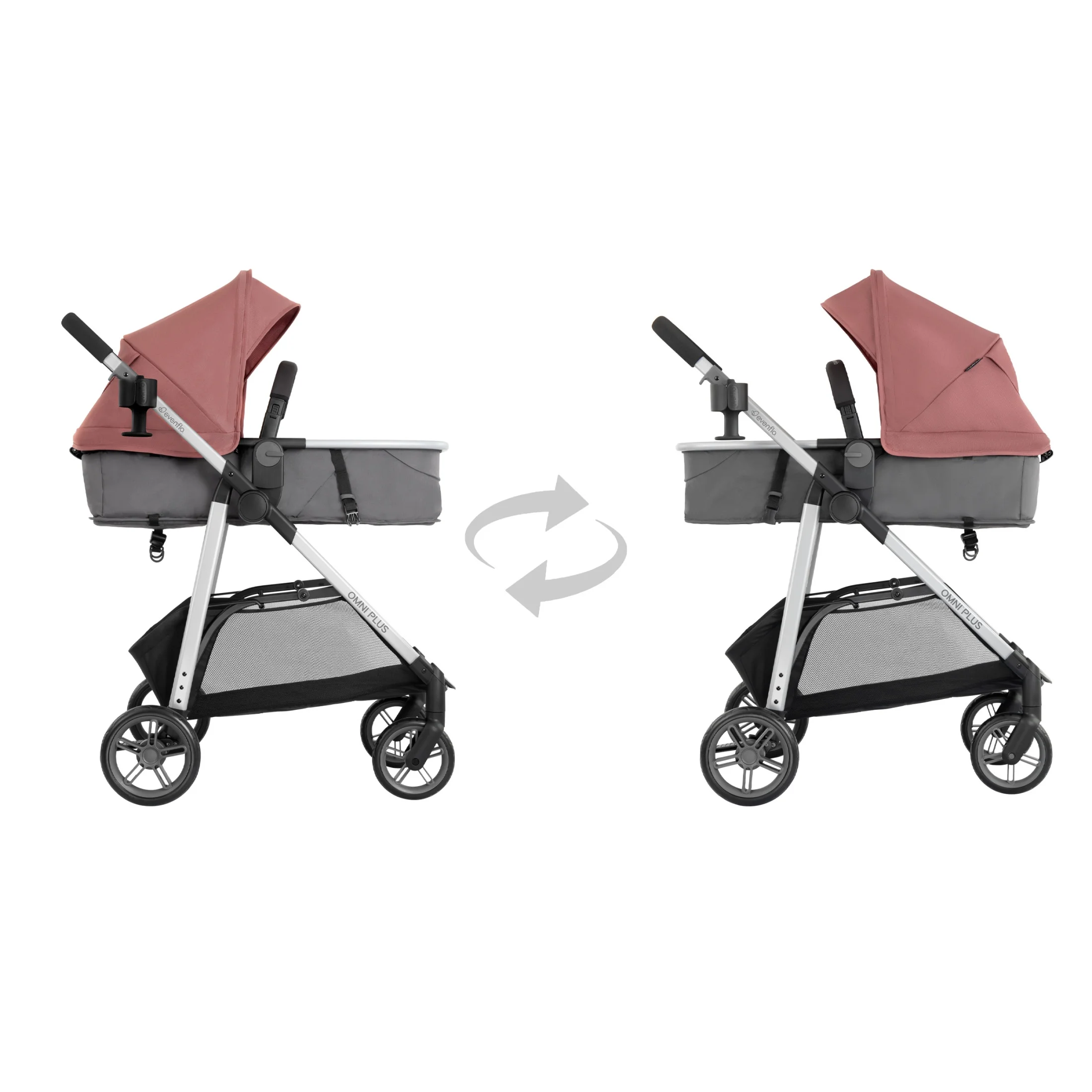 Evenflo Omni Plus Modular Travel System with LiteMax Sport Infant Car Seat, Mylar Gray, Unisex - Image 69