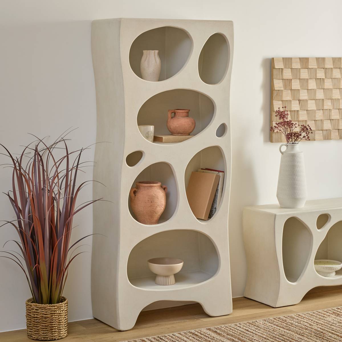 6-Tier Shelf "Chesni" Ivory, 80.5x36.2 cm