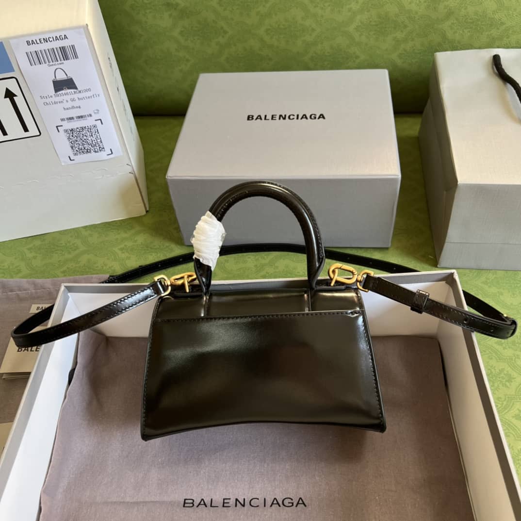 Balenciaga Hourglass Leather Top Handle Replica Bag - Replicaclubs