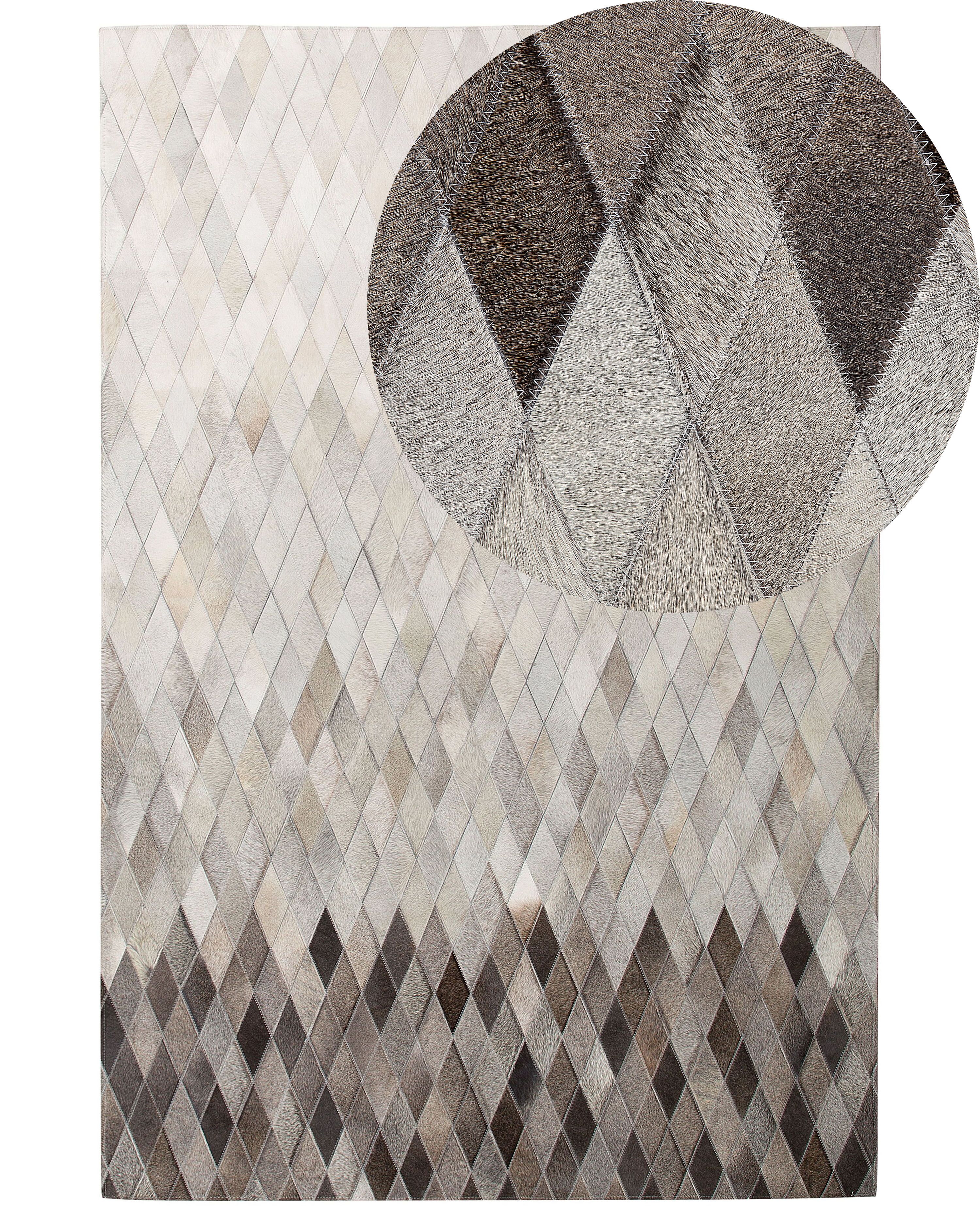 Rug MALDAN Beige 160 x 230 cm Leather