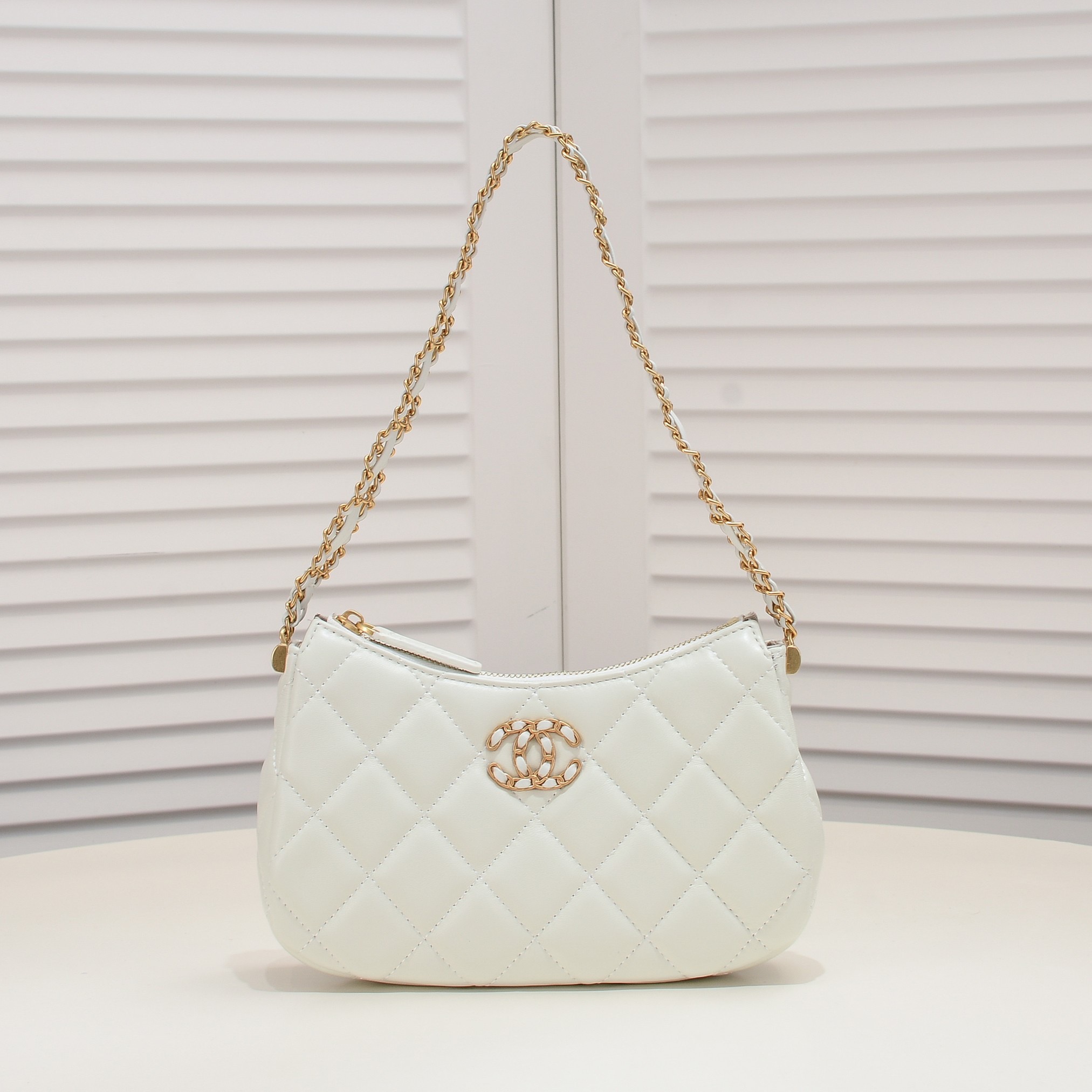 Chanel 23K Double C Hobo Chain Shoulder Bag Handbag1:1High-quality replica