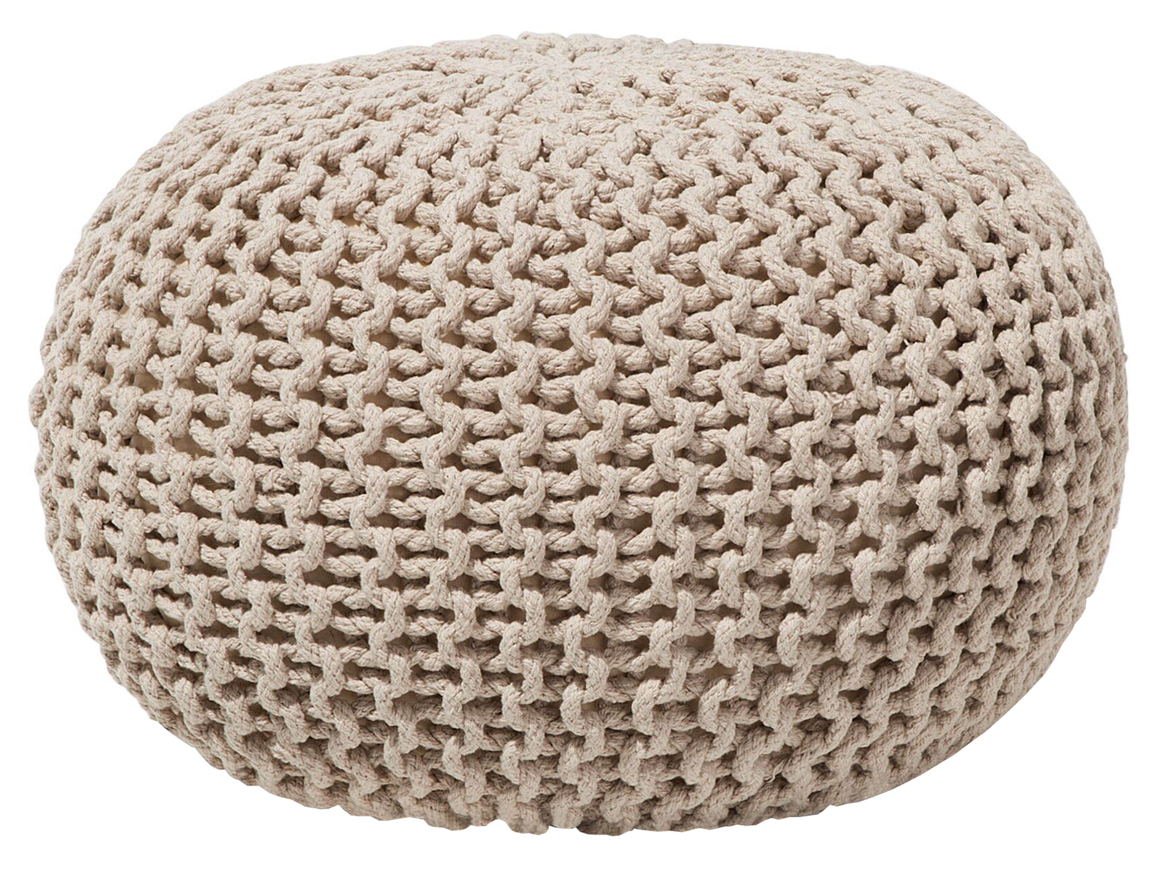 Pouffe CONRAD Cotton Light Beige
