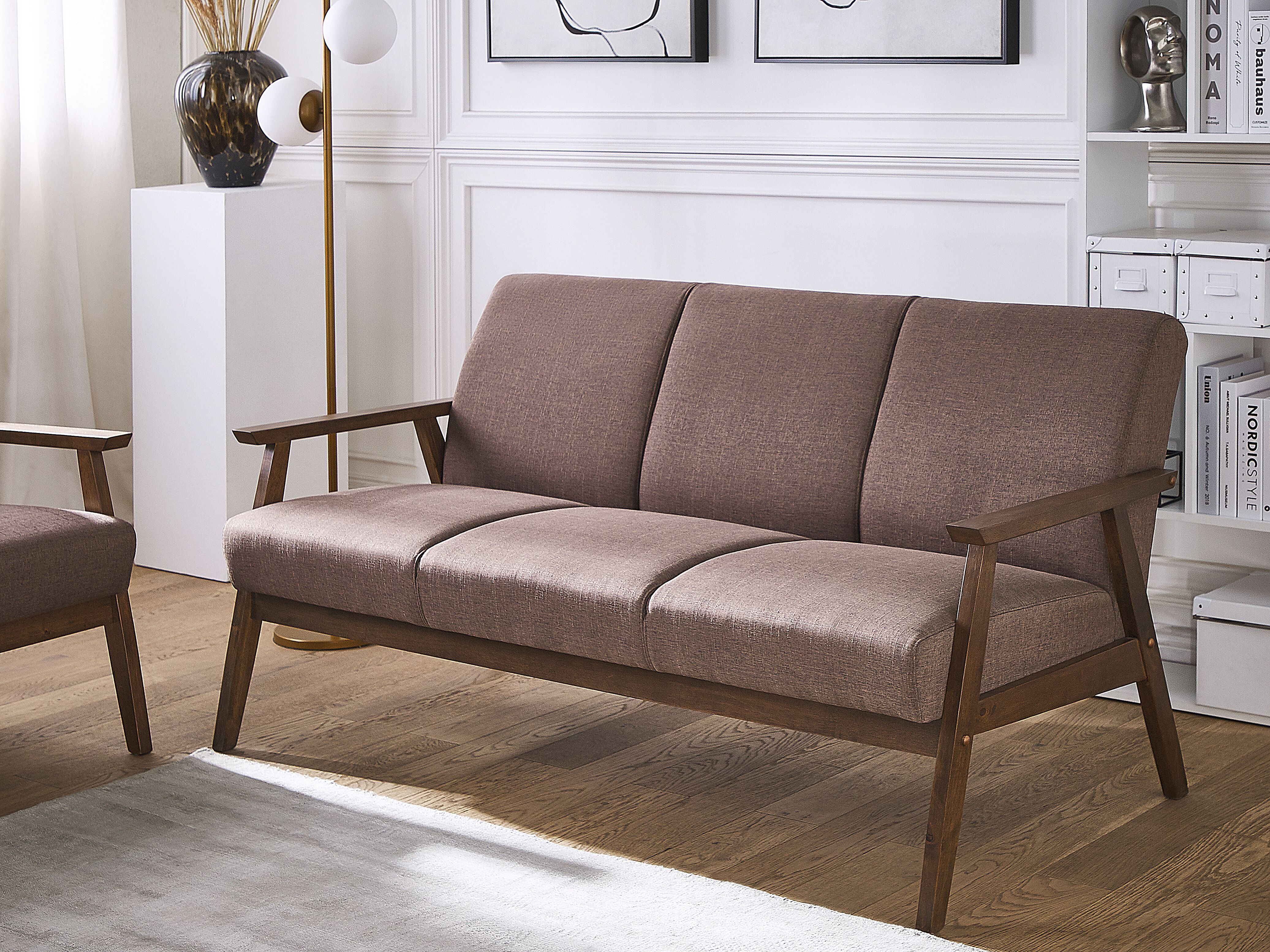 Sofa 3 Seater ASNES Fabric Brown
