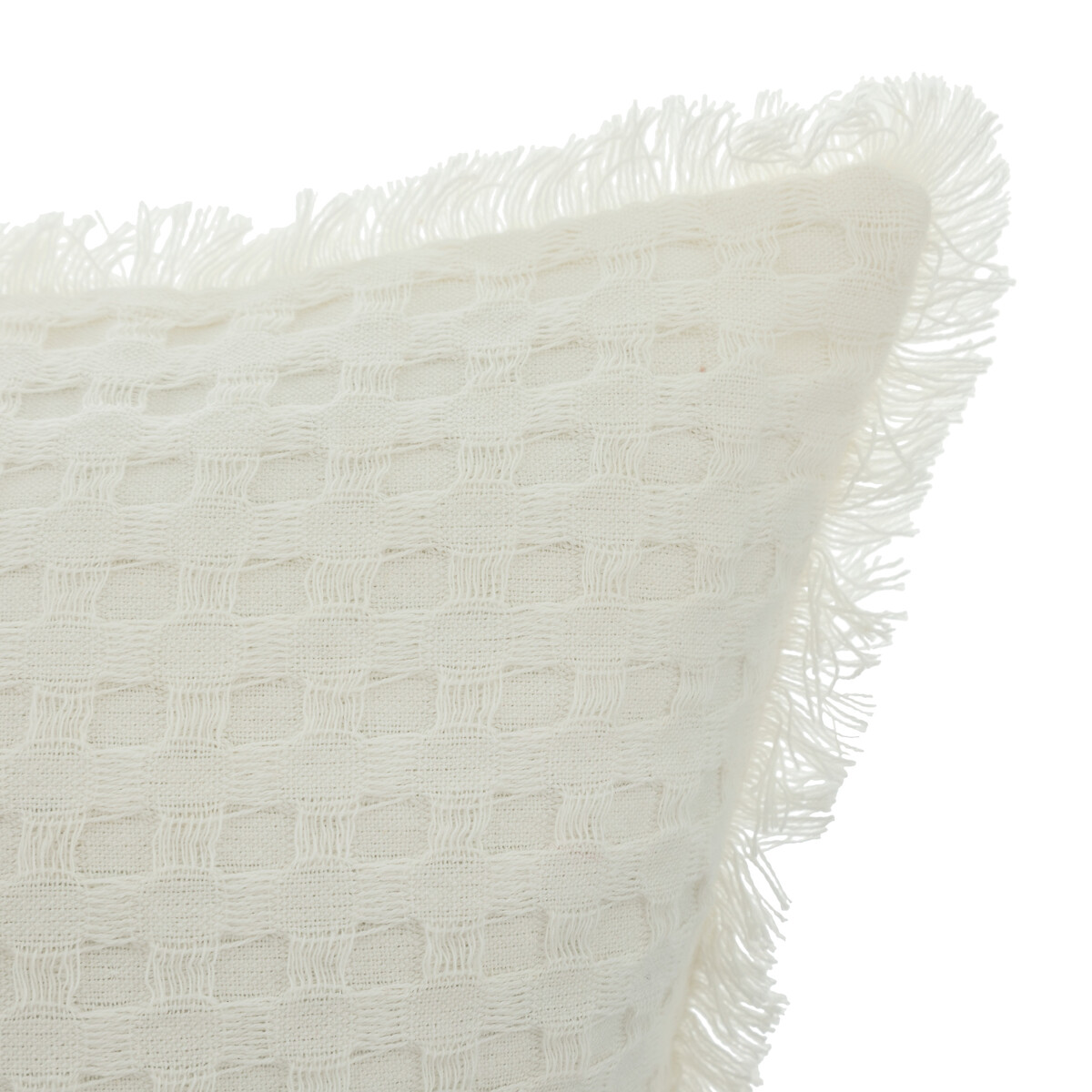 "Widdy" honeycomb cushion Ivory white, 30x50 cm