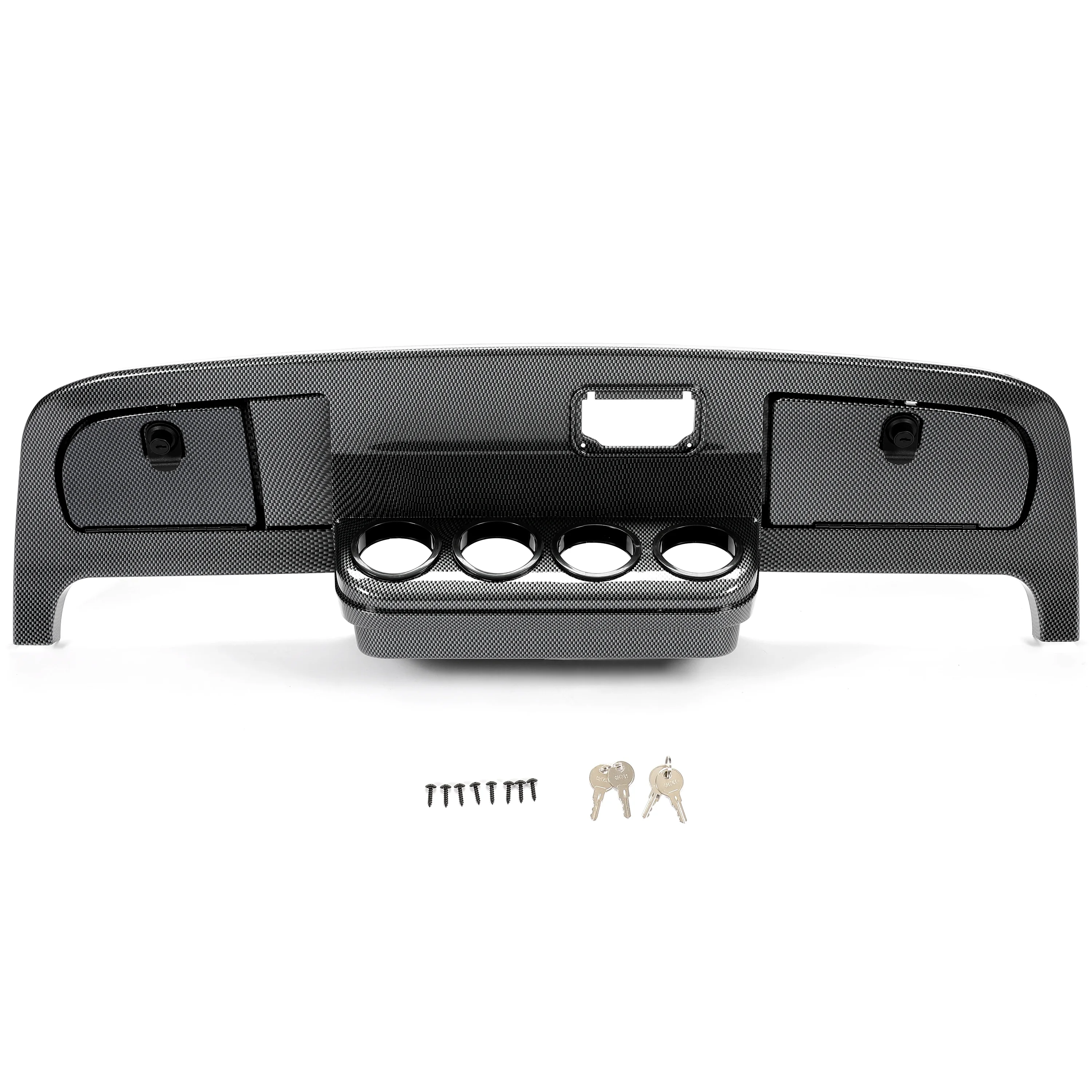Kojem Golf Cart Dash Assembly for 1994-2013 EZGO TXT Golf Cart Dashboard Dash Kit Carbon Fiber Printing (w/Hardware and Keys)