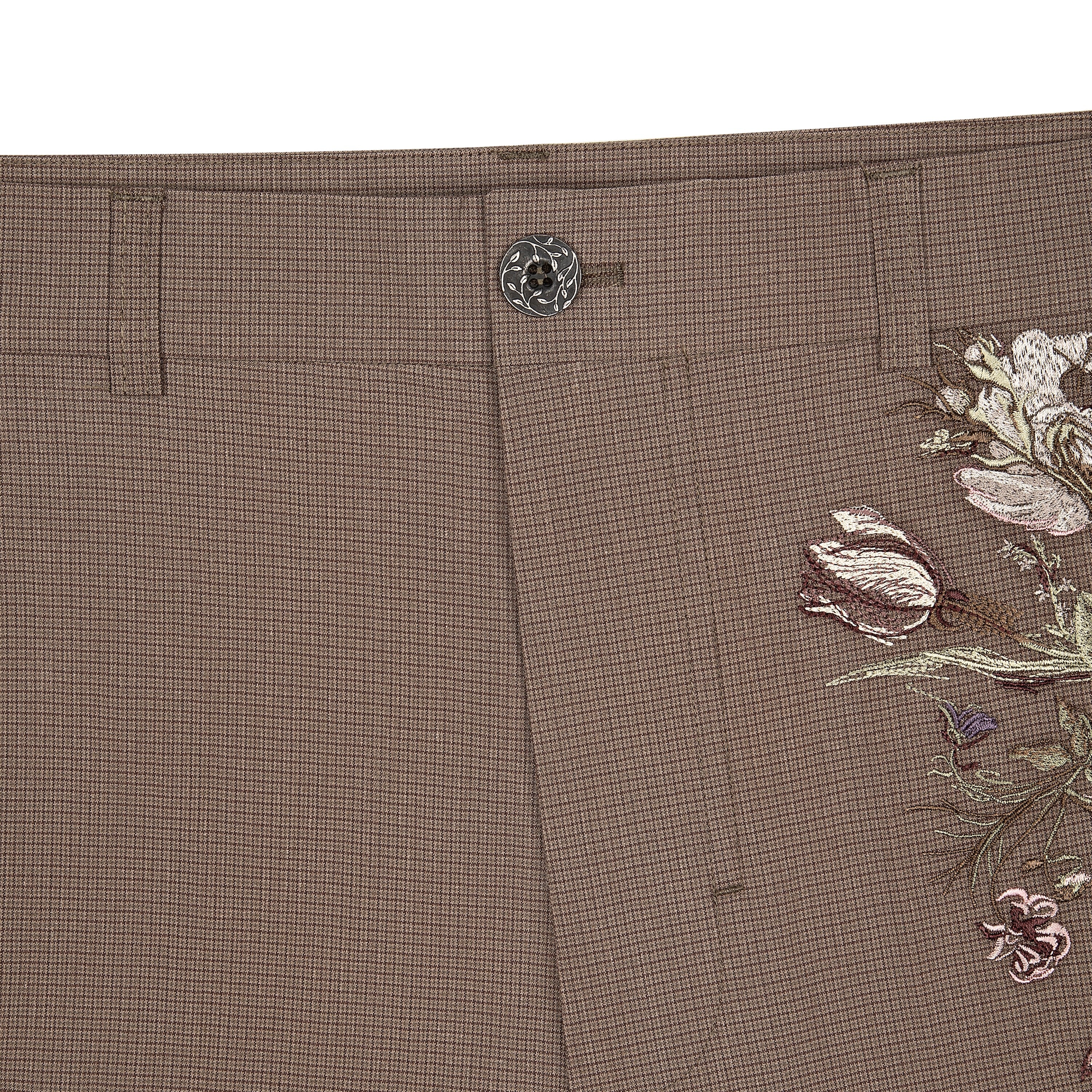 "garden of eden" plaid patterned Trousers
