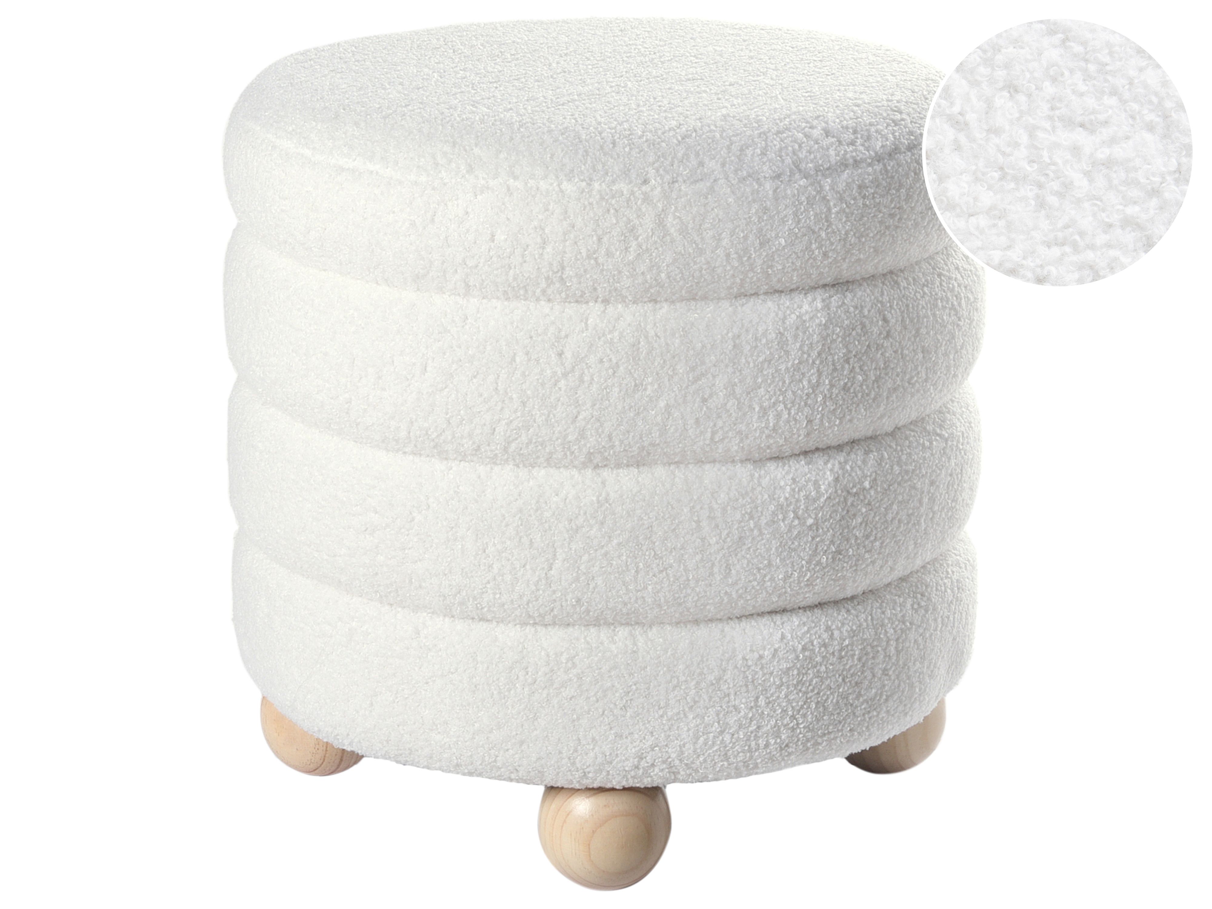 Pouffe CHILLY Boucle Off-White