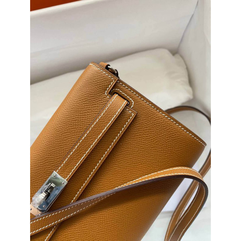 Replica Hermes Kelly Wallet To Go Woc 499041 Brown1:1High-quality replica