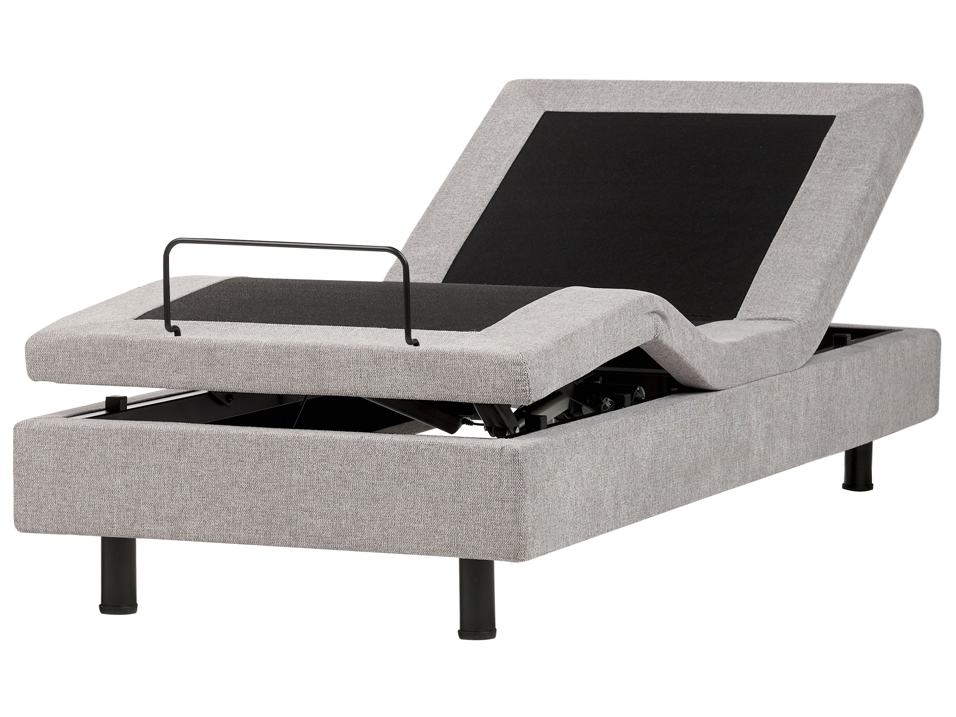 Adjustable Bed without Headboard Fabric DUKE 90 x 200 cm (EU Single) Light Grey