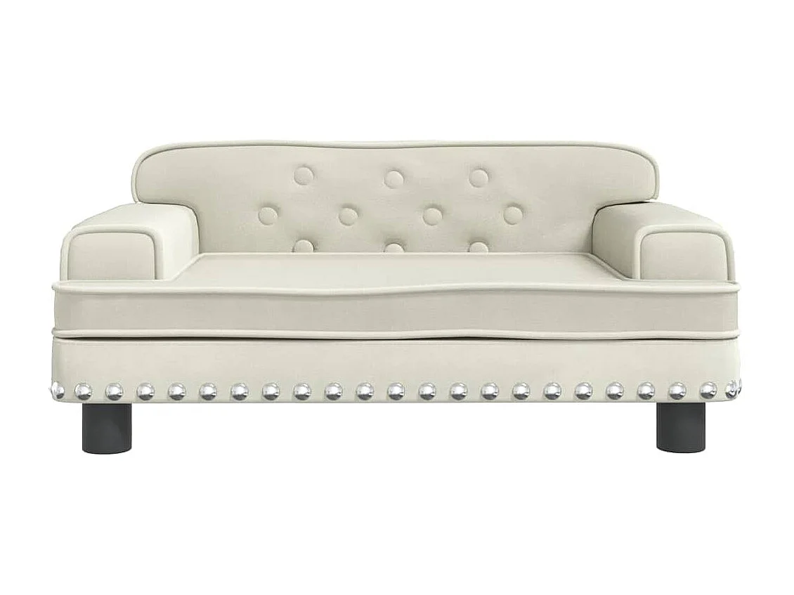 Canapé pour chien crème 70x45x30 cm velours RG3Q86036