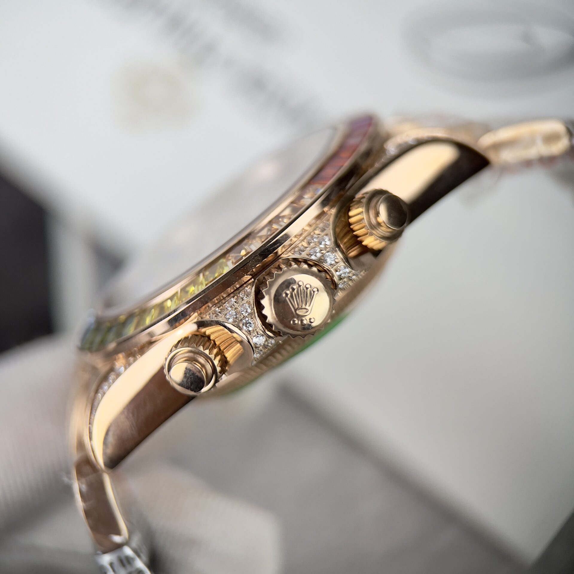Rolex Daytona Rainbow Best Replica Watch Full Diamond 40mm - Top club
