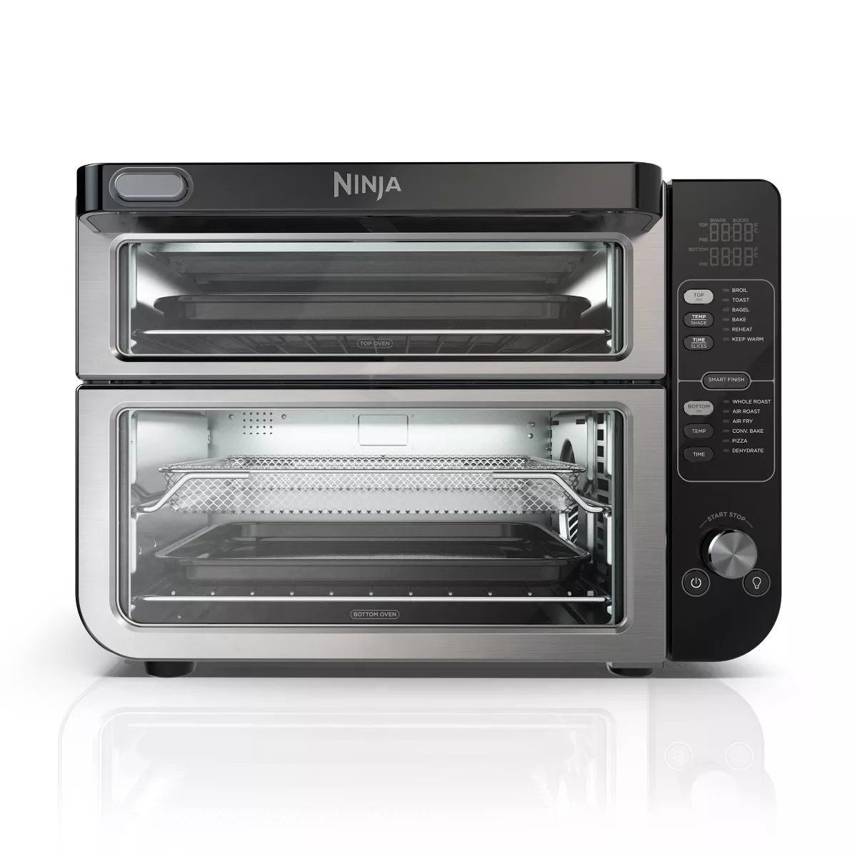 Ninja 12-in-1 Double Oven With FlexDoor, Rapid Top Oven, Convection And Air Fry Bottom Oven - DCT401