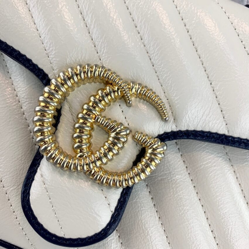 Replica Gucci Gg Marmont Mini Top Handle Bag 583571 White1:1High-quality replica