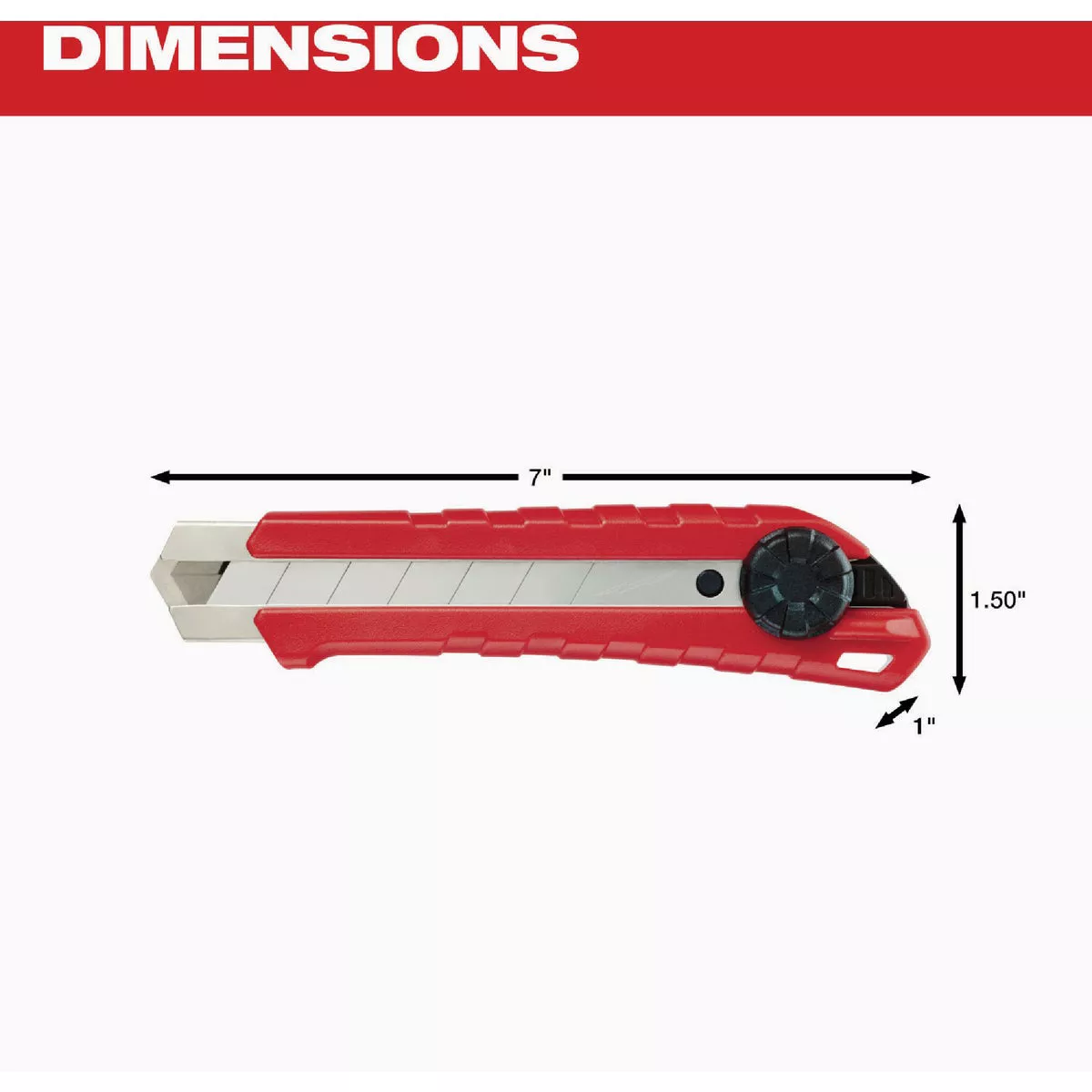 Milwaukee 25mm 7-Point Snap Off Knife