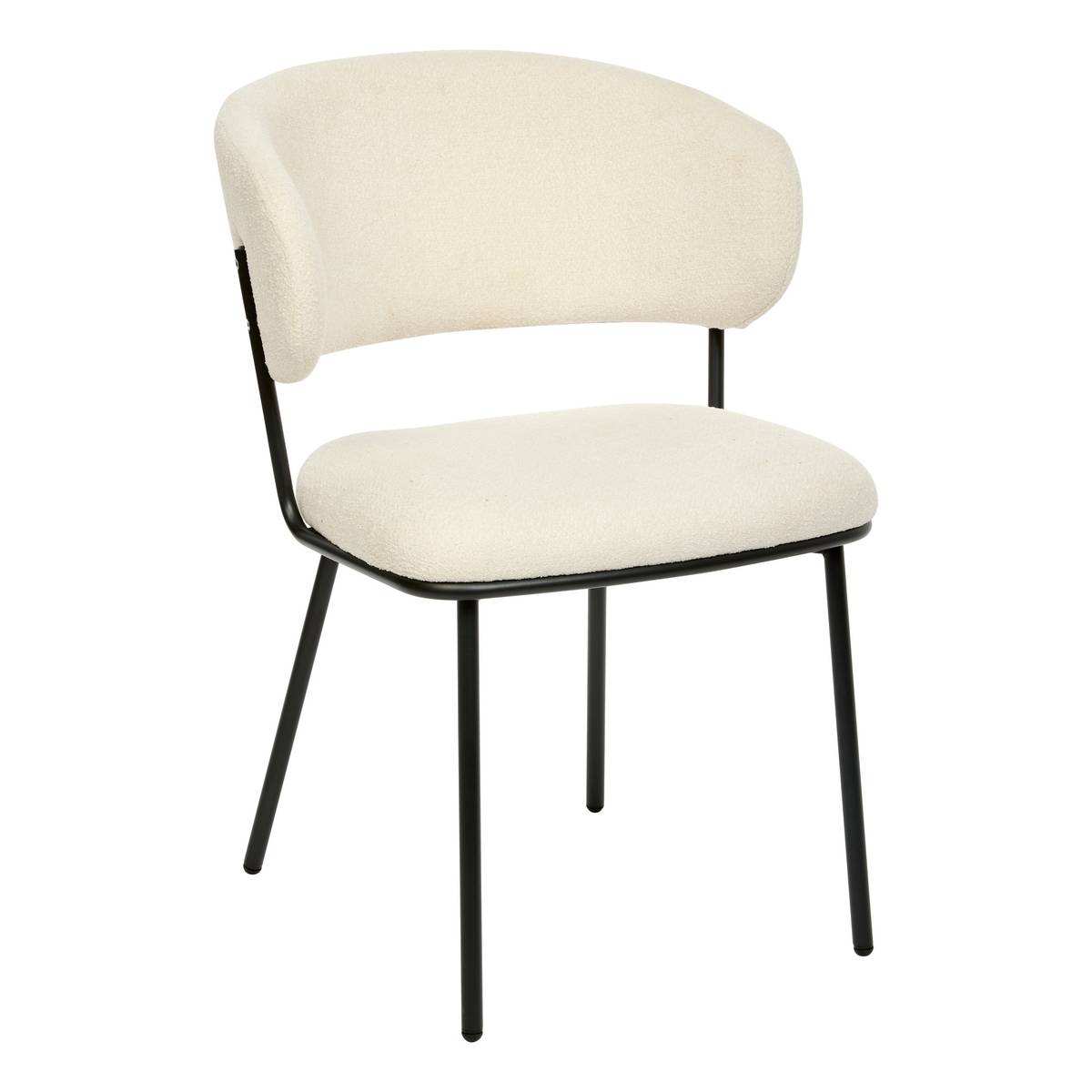 Set of 2 "Alba" chairs Steel, Polyester, White
