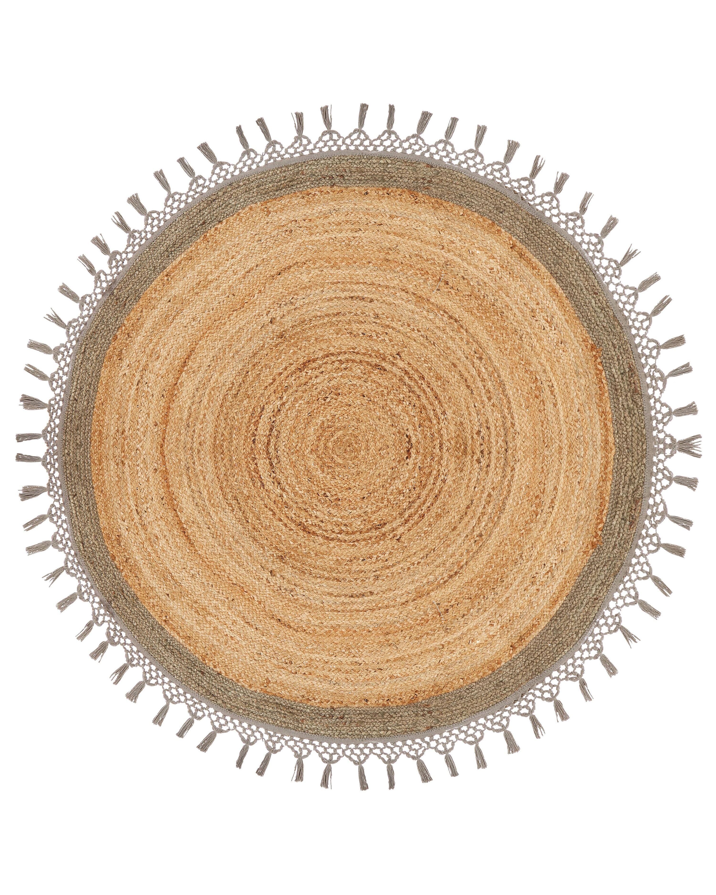 Rug MARTS Grey ø 140 cm Jute