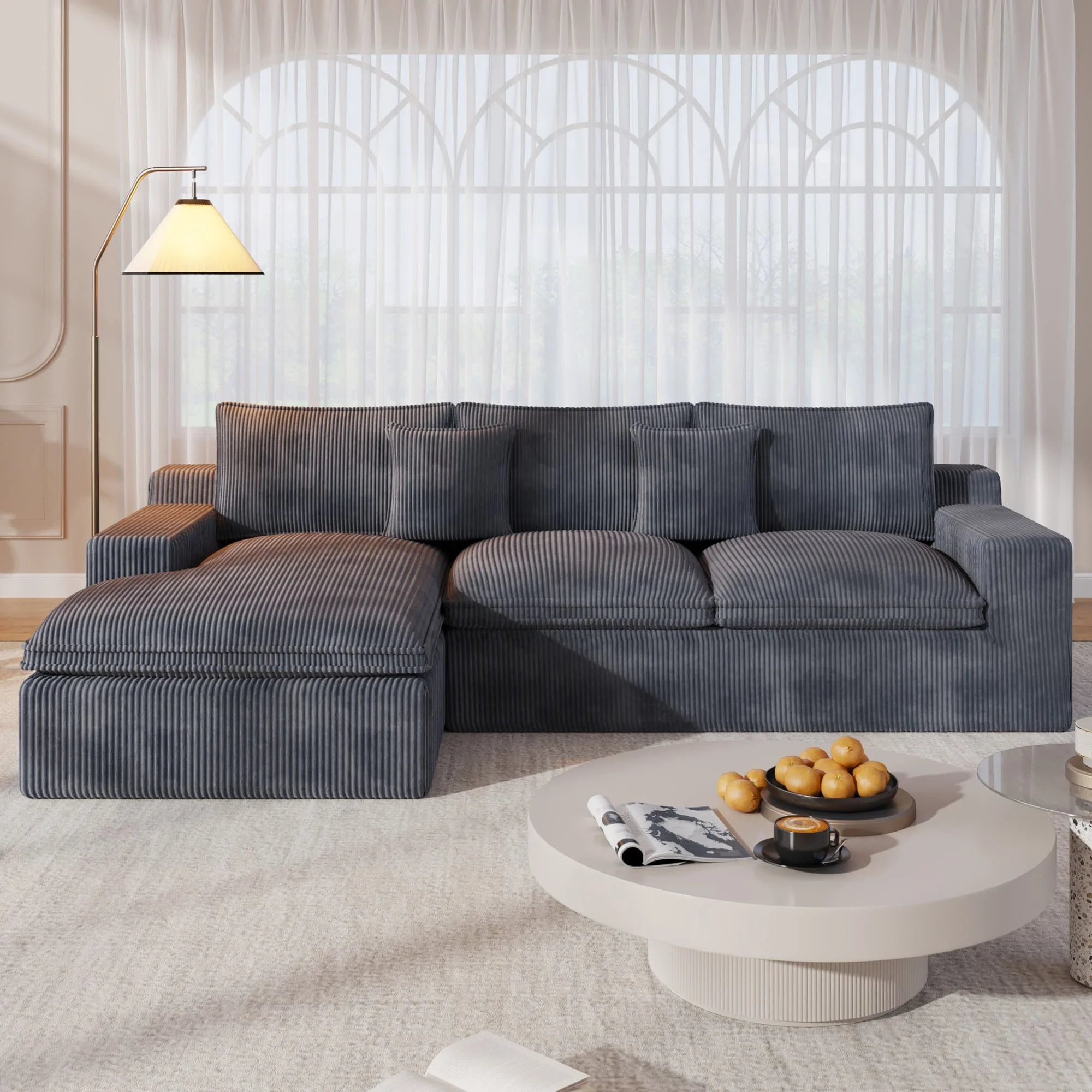 108�� Modular Sectional Sofa, Cloud Sectional Couch with Deep Seat, Modern Modular L-Shape Sofa Couch with Chaise,Upholstered Couches for Living Room Bedroom - Image 19