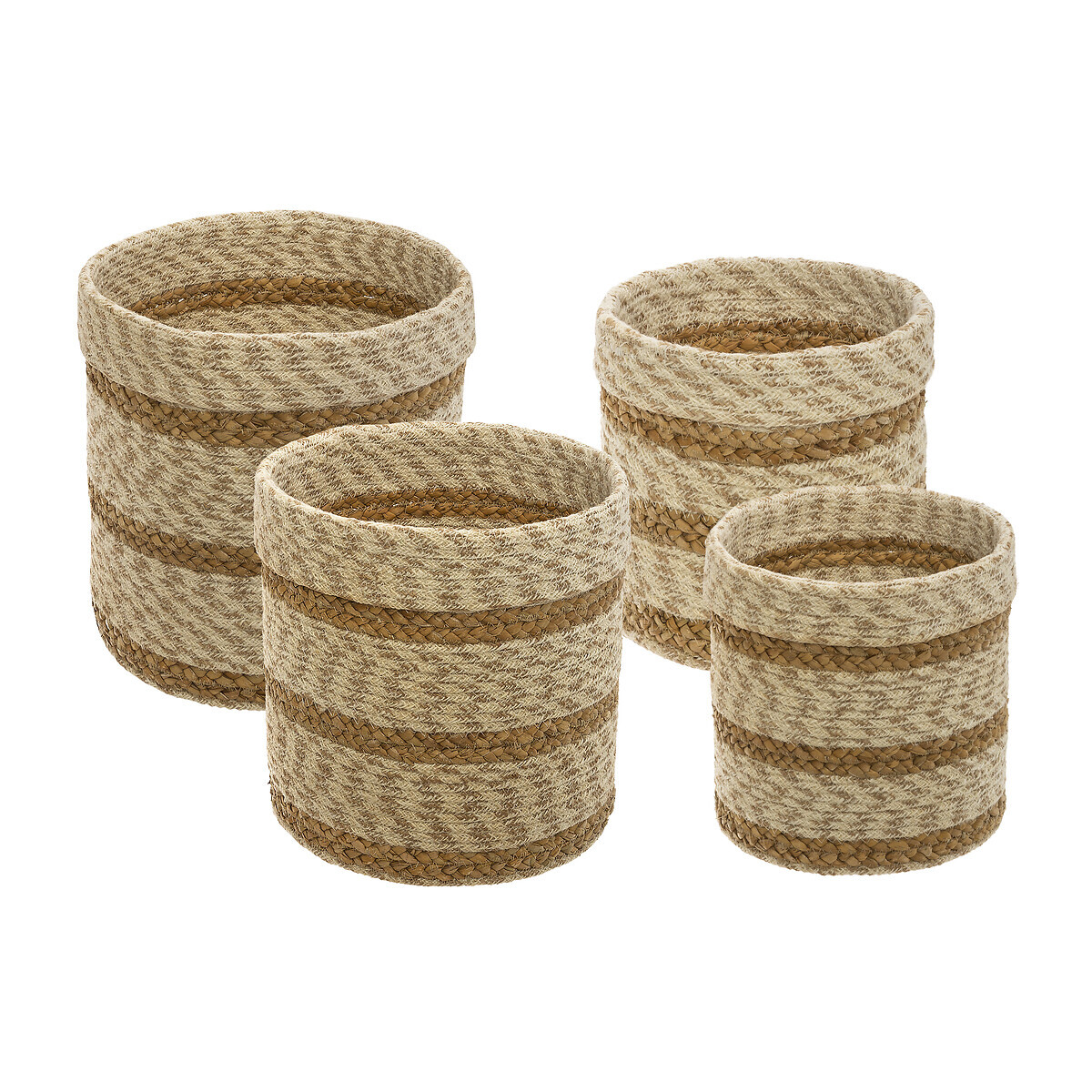 Set of 4 baskets, jute Jute