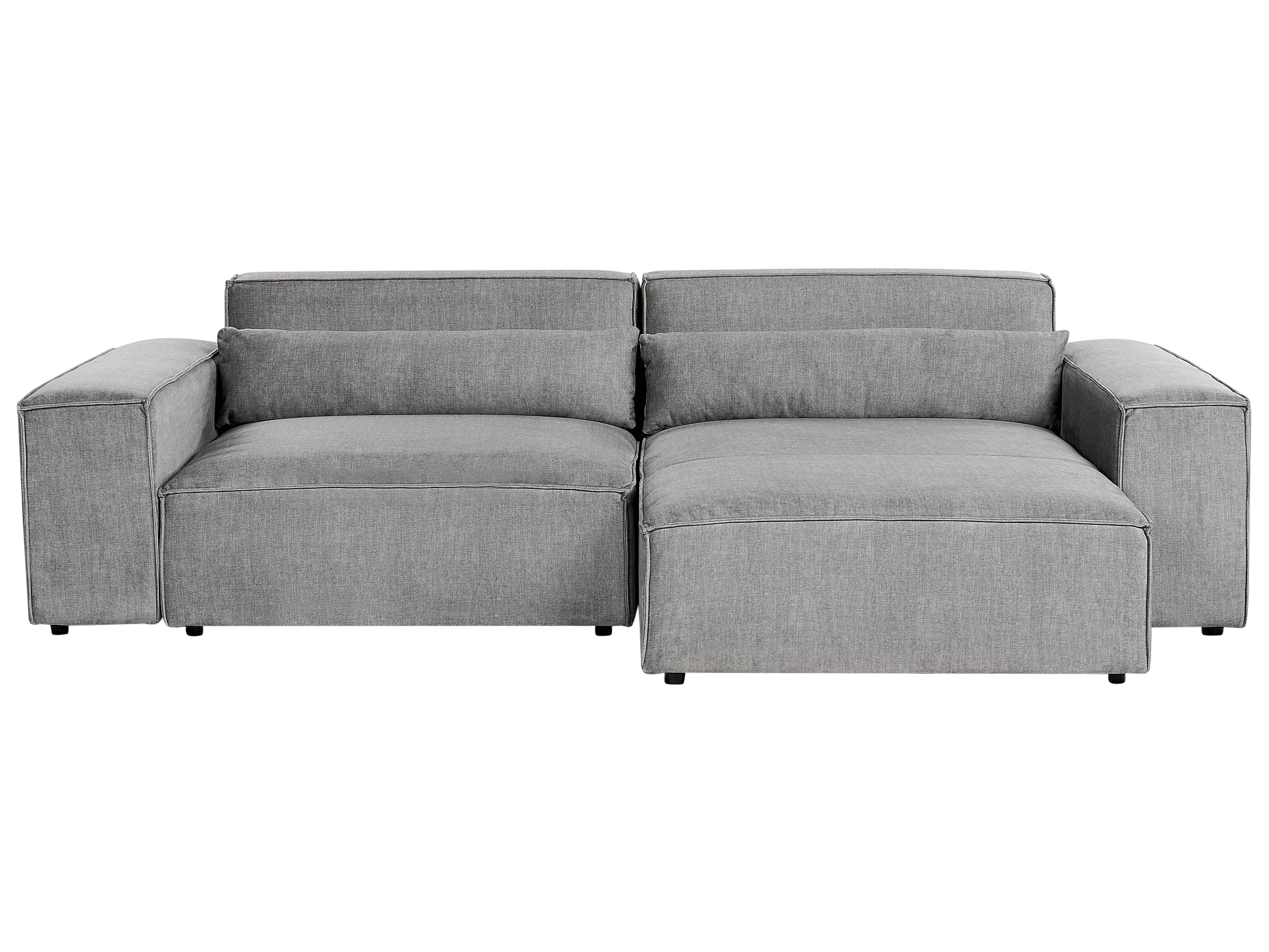 Modular Corner Sofa 3 Seater HELLNAR Fabric Grey Left Hand